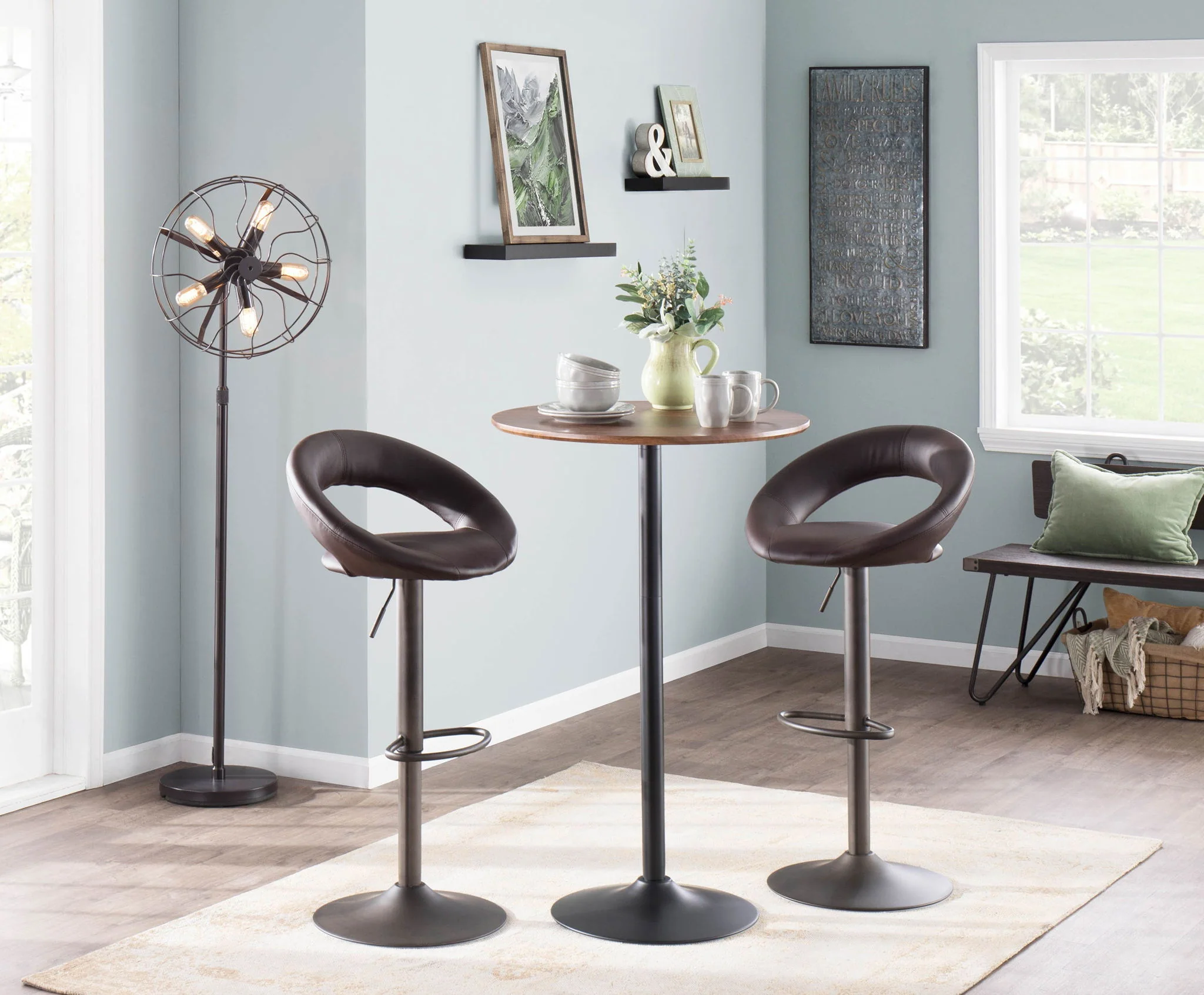 Pebble - Mid Century Modern Table Adjusts From Dining To Bar - Image 3