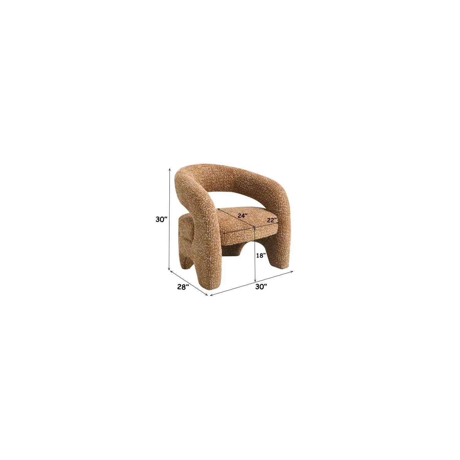 Pelia - Accent Chair - Orange - Image 4