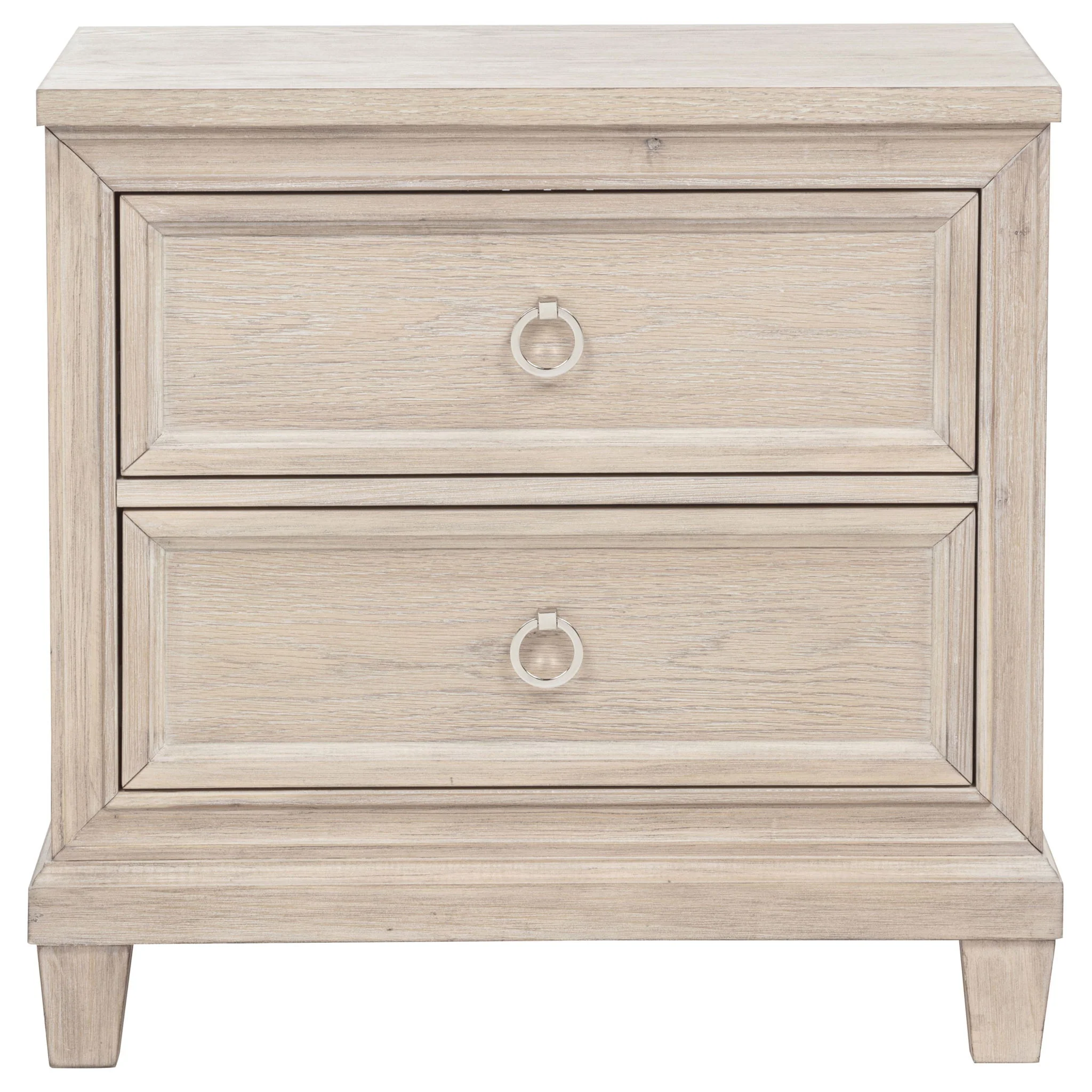Pembroke 2-drawer Nightstand Bedside Table Washed Oak - Image 3