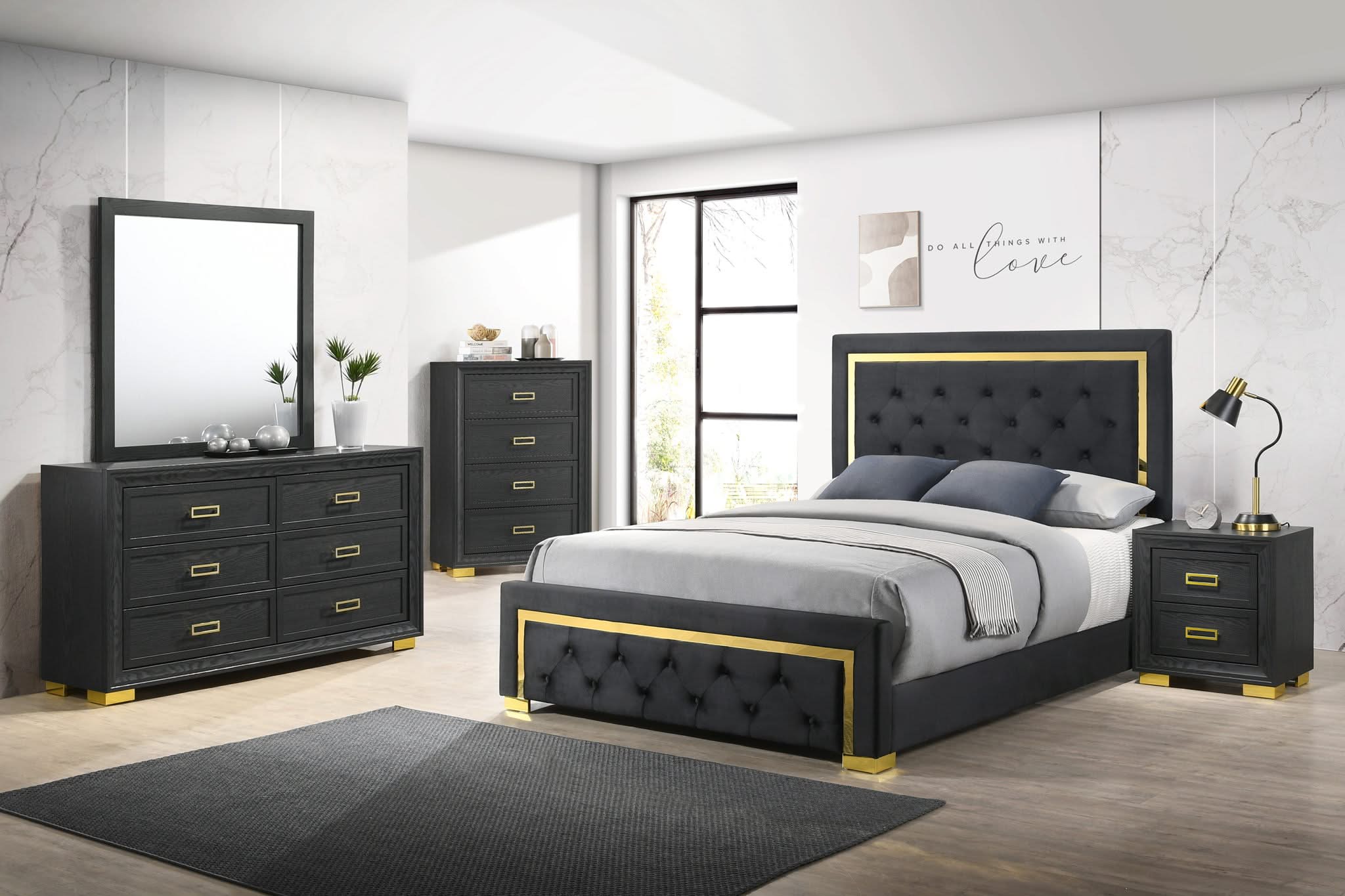 Pepe - Dresser & Mirror - Black - Image 2