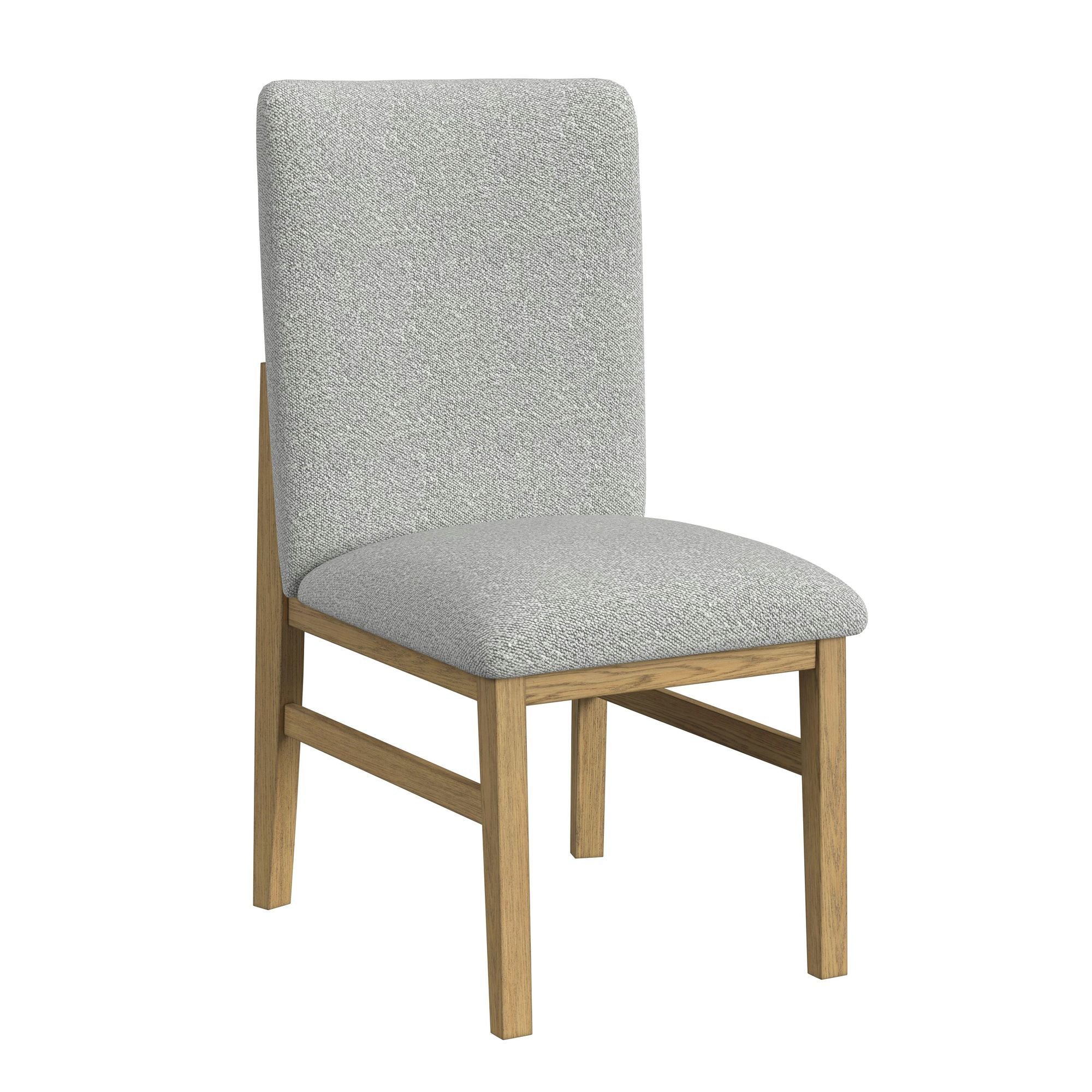 Portland - Square Back Dining Side Chair (Set of 2) - Natural / Gray - Image 4