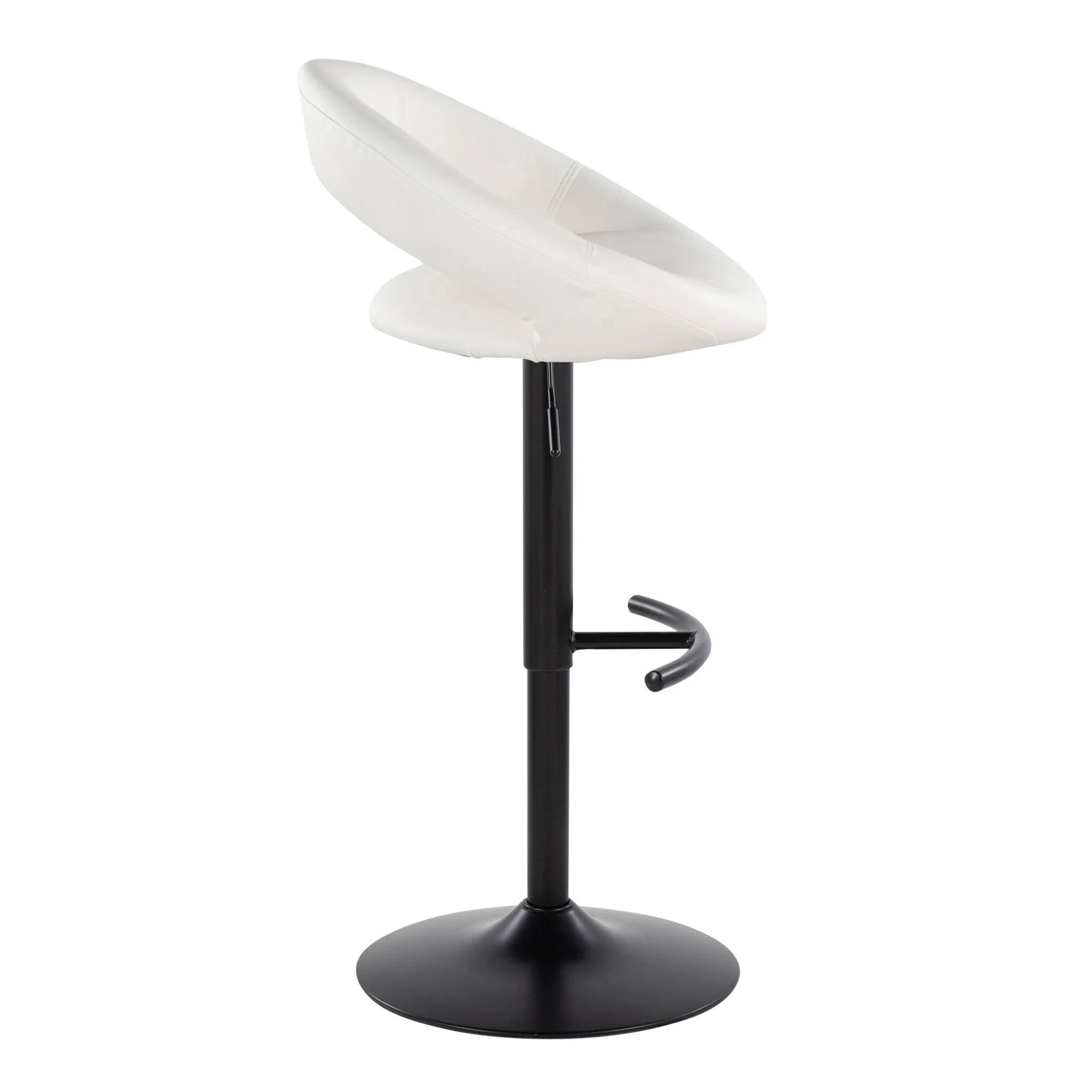 Posh - Contemporary Adjustable Barstool With Swivel & Rounded T Footrest (Set of 2) - Image 3