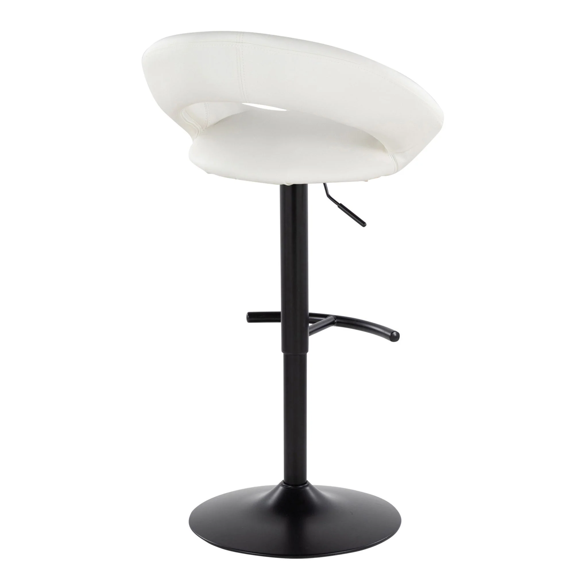 Posh - Contemporary Adjustable Barstool With Swivel & Rounded T Footrest (Set of 2) - Image 8