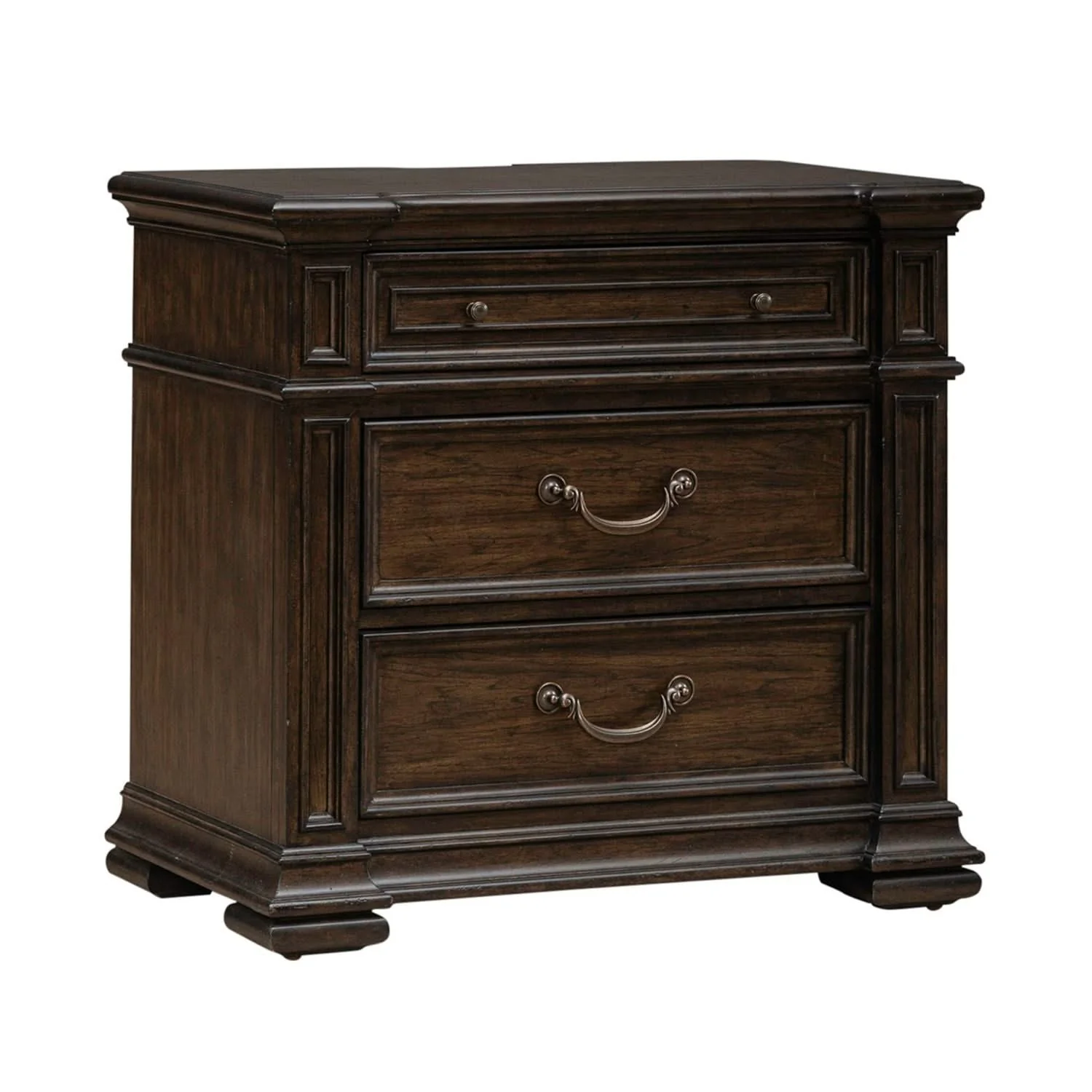 Provence Park - Nightstand With Charging Station - Chateau Brown - Image 2