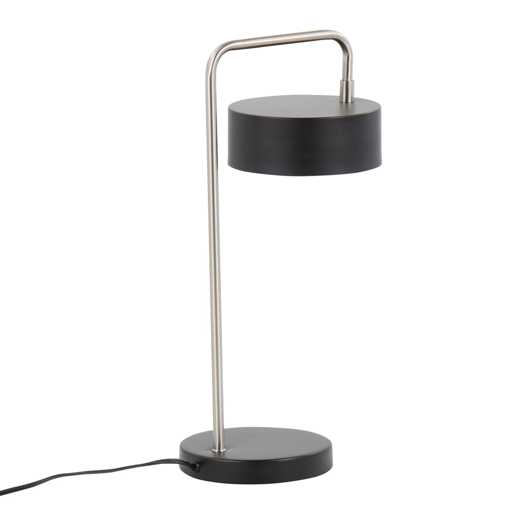 Puck - Contemporary Table Lamp - Nickel / Black - Image 3
