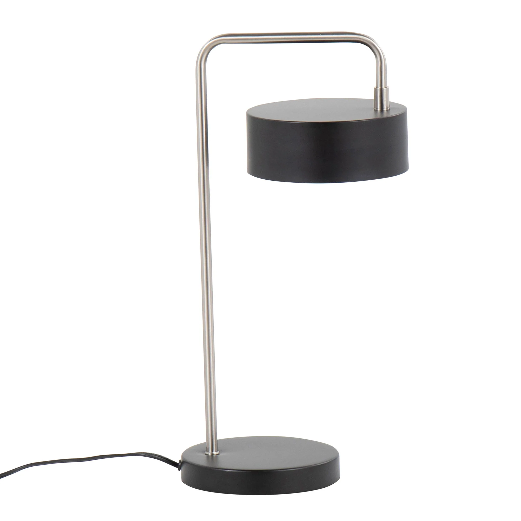 Puck - Contemporary Table Lamp - Nickel / Black - Image 4