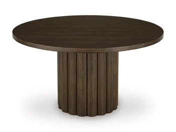 Radkin - Round Dining Room Table - Burnished Brown