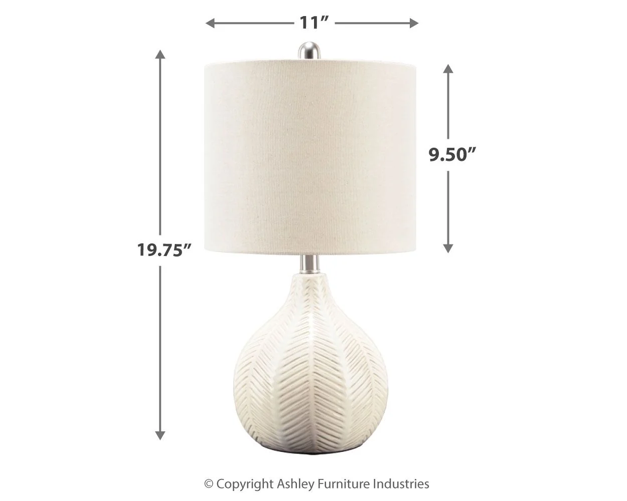 Rainermen - Ceramic Table Lamp  - Off White - Image 4