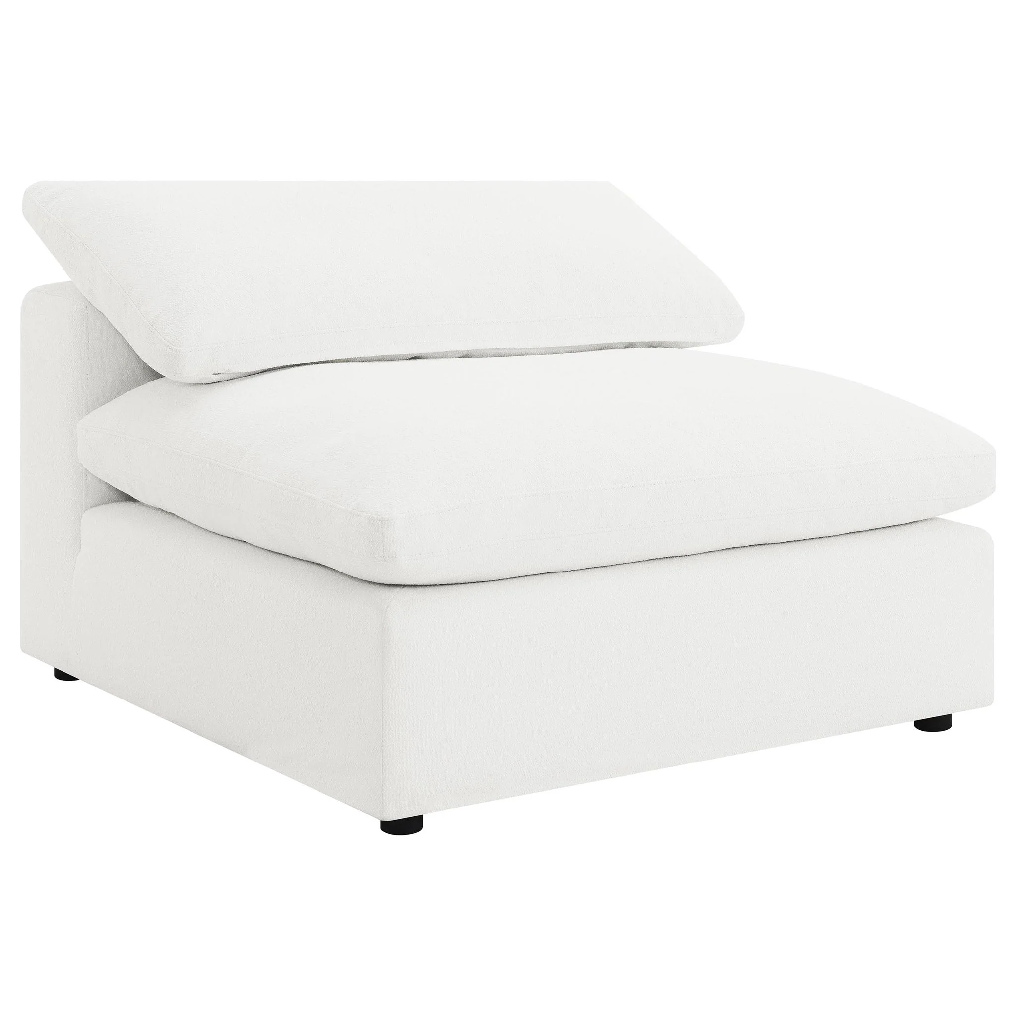 Raleigh 5-piece Boucle Upholstered Modular Sectional Ivory - Image 2