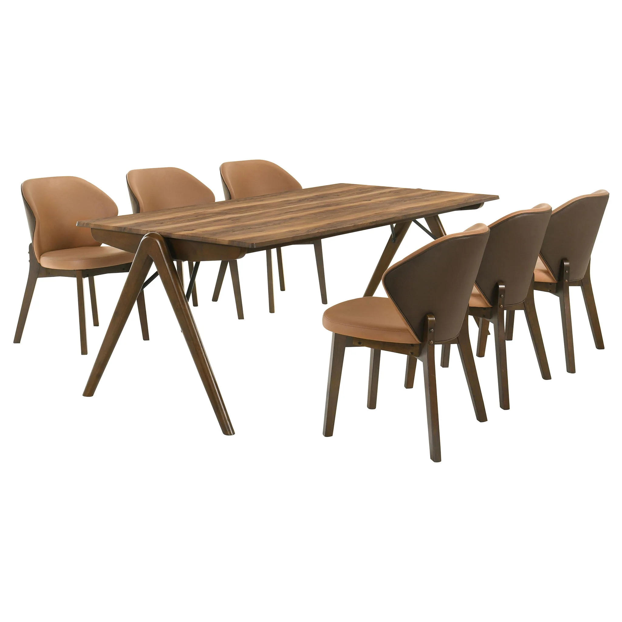 Randolph 7-piece Rectangular Dining Table Sheesham and Brown - Image 4