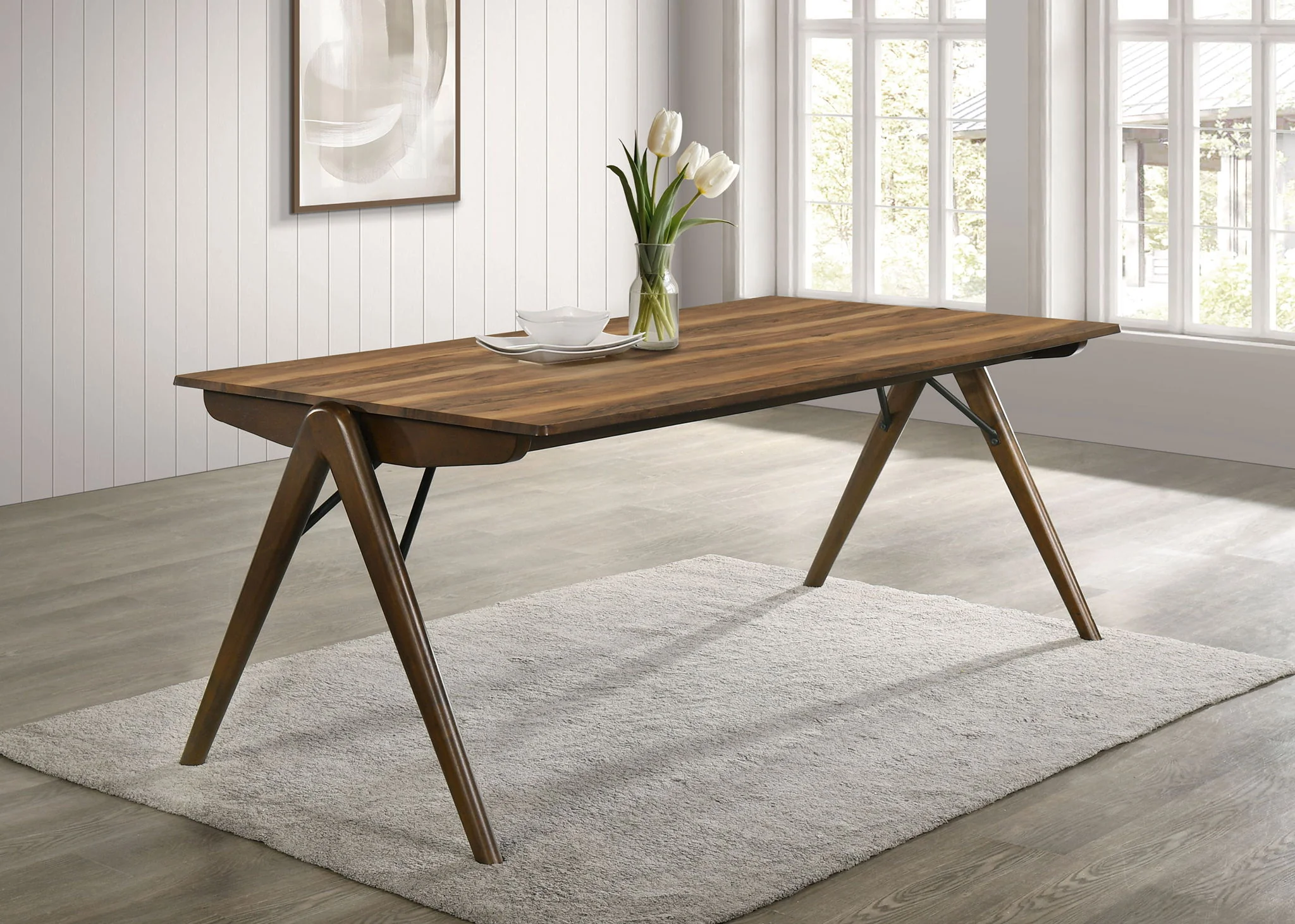 Randolph 79-inch Rectangular Dining Table Sheesham and Brown - Image 4