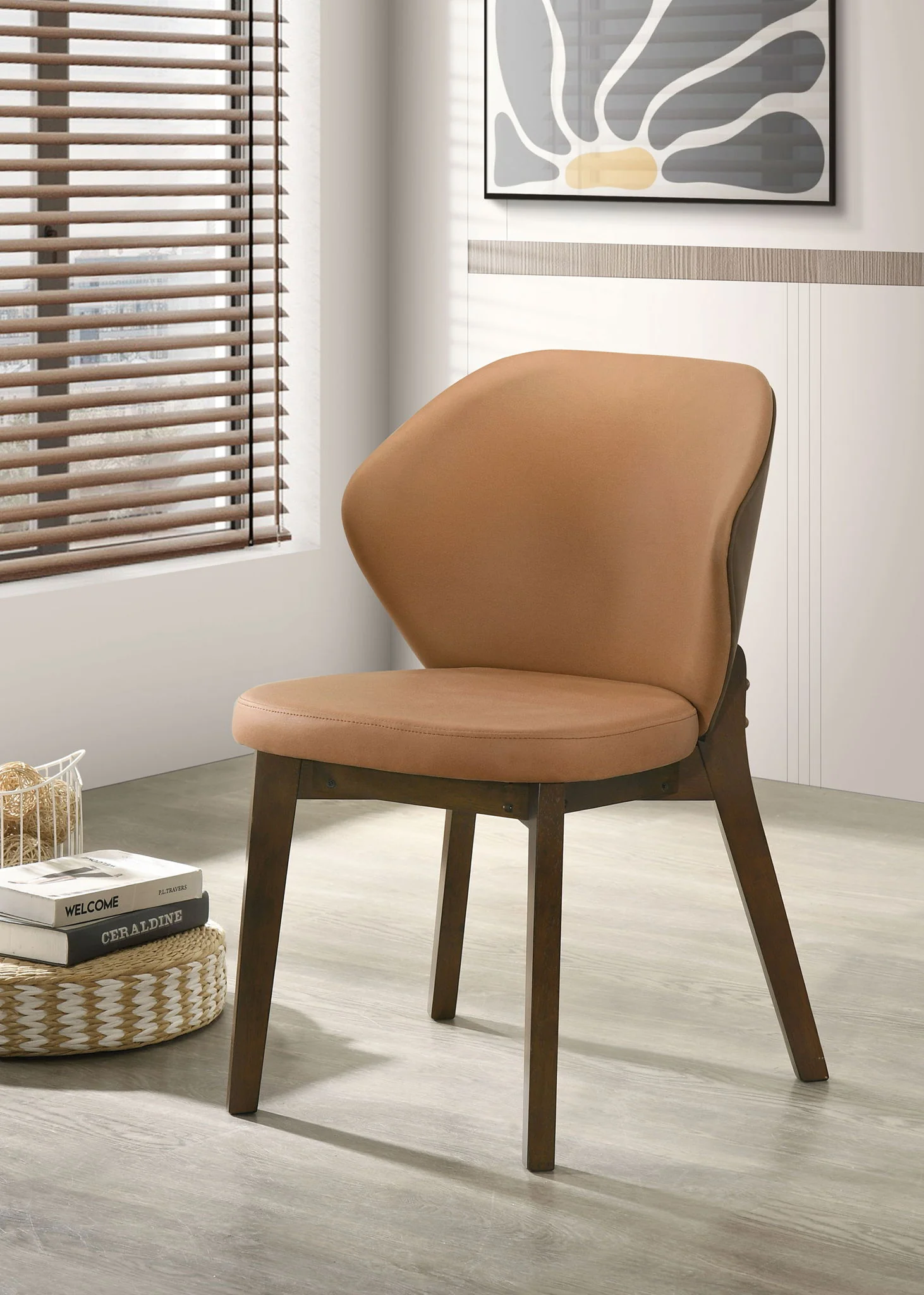 Randolph Dining Side Chair Butterscotch and Brown (Set of 2) - Image 4