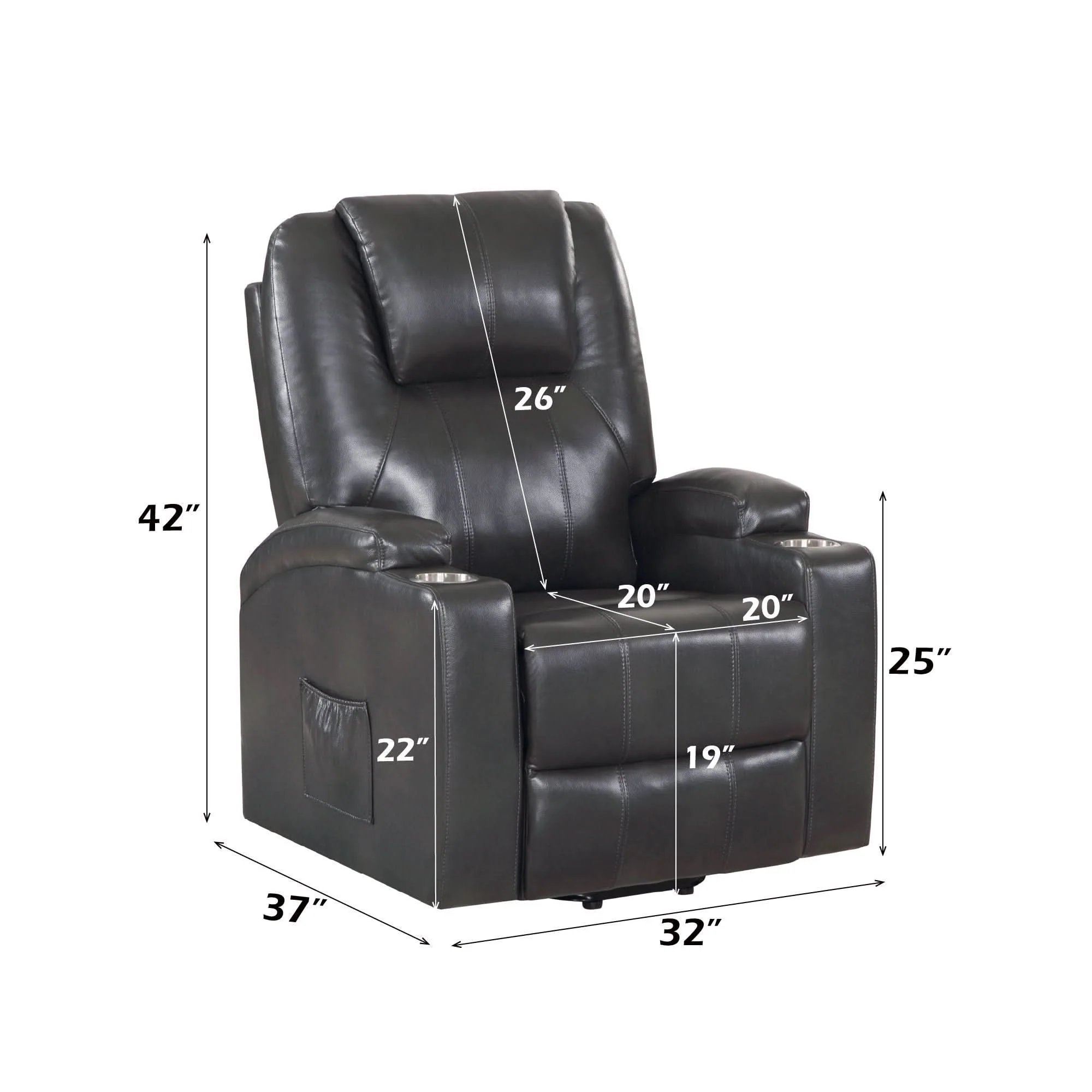 Recliner With Power Lift & Massage - Image 3