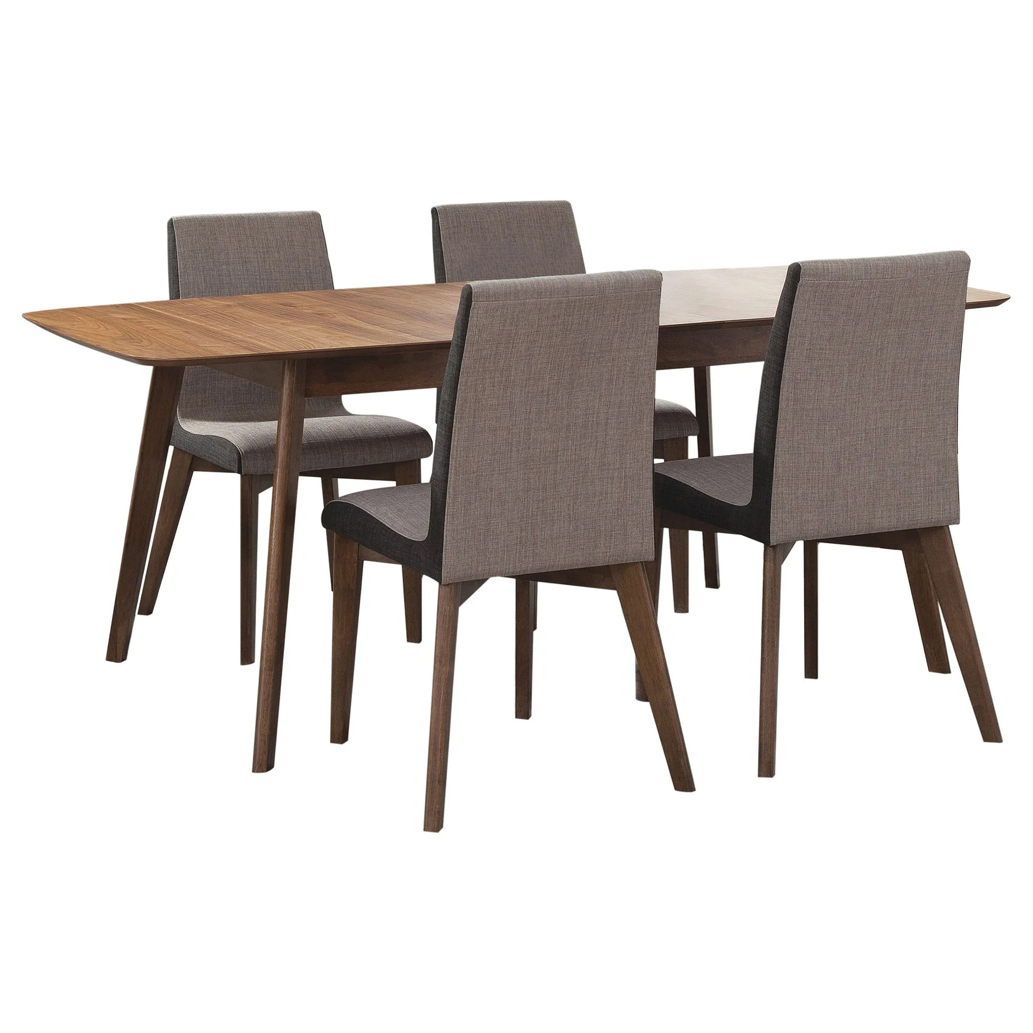 Redbridge 5-piece Rectangular Dining Set Natural Walnut - Image 4