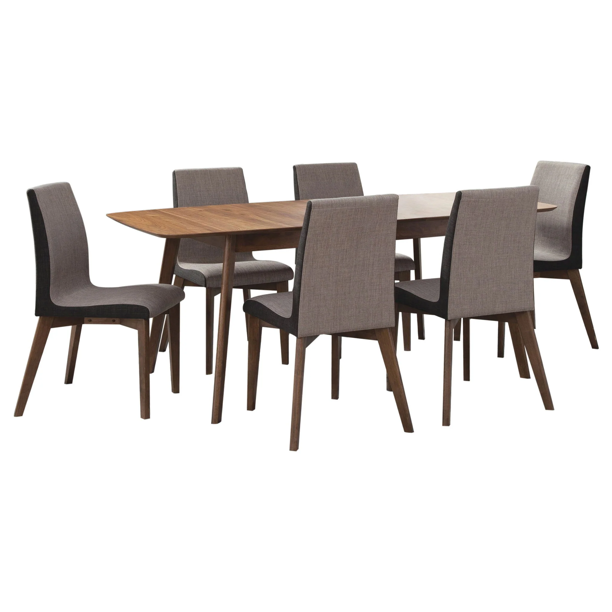 Redbridge 7-piece Rectangular Dining Set Natural Walnut - Image 4