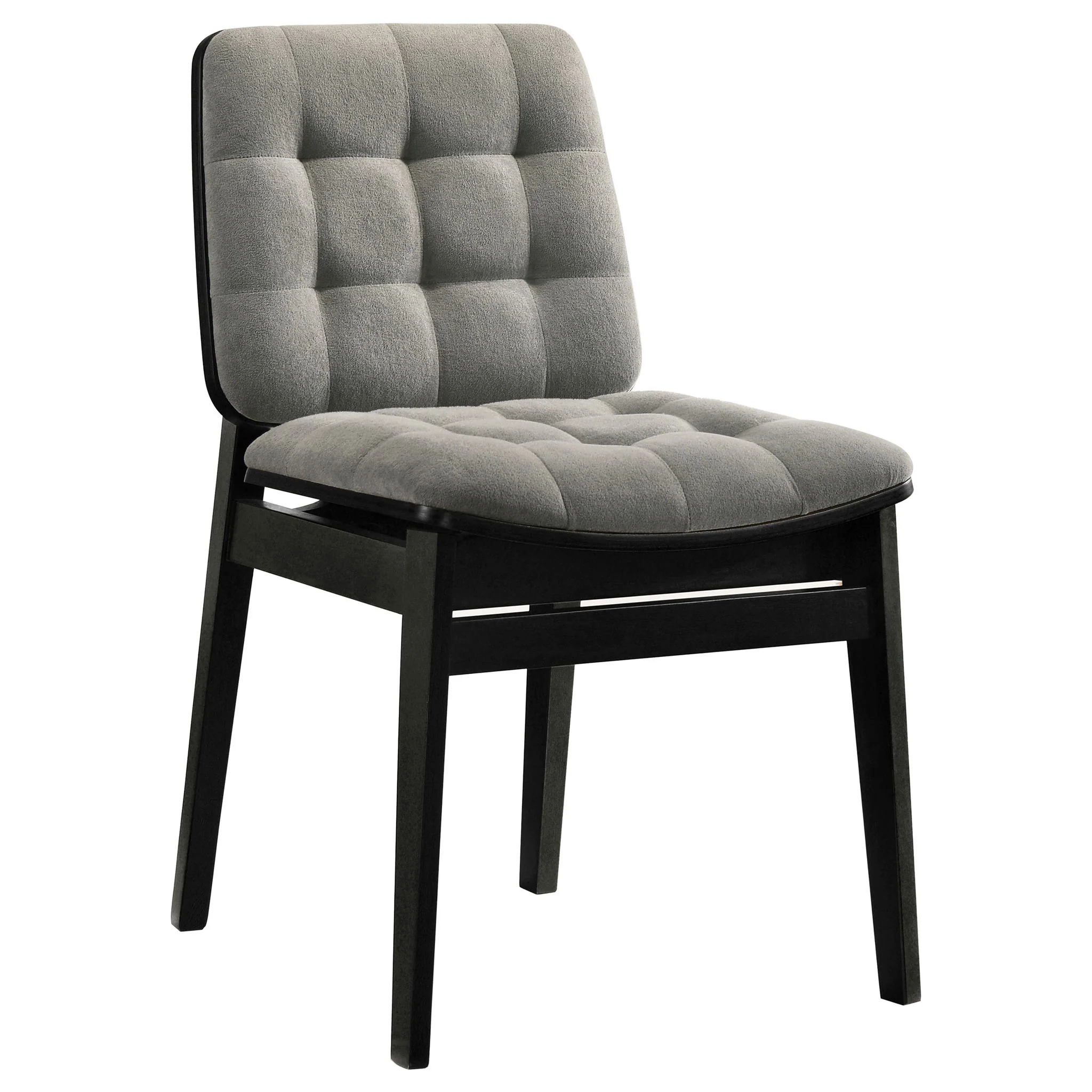 Redbridge Velvet Upholstered Side Chair Grey and Black (Set of 2) - Image 4