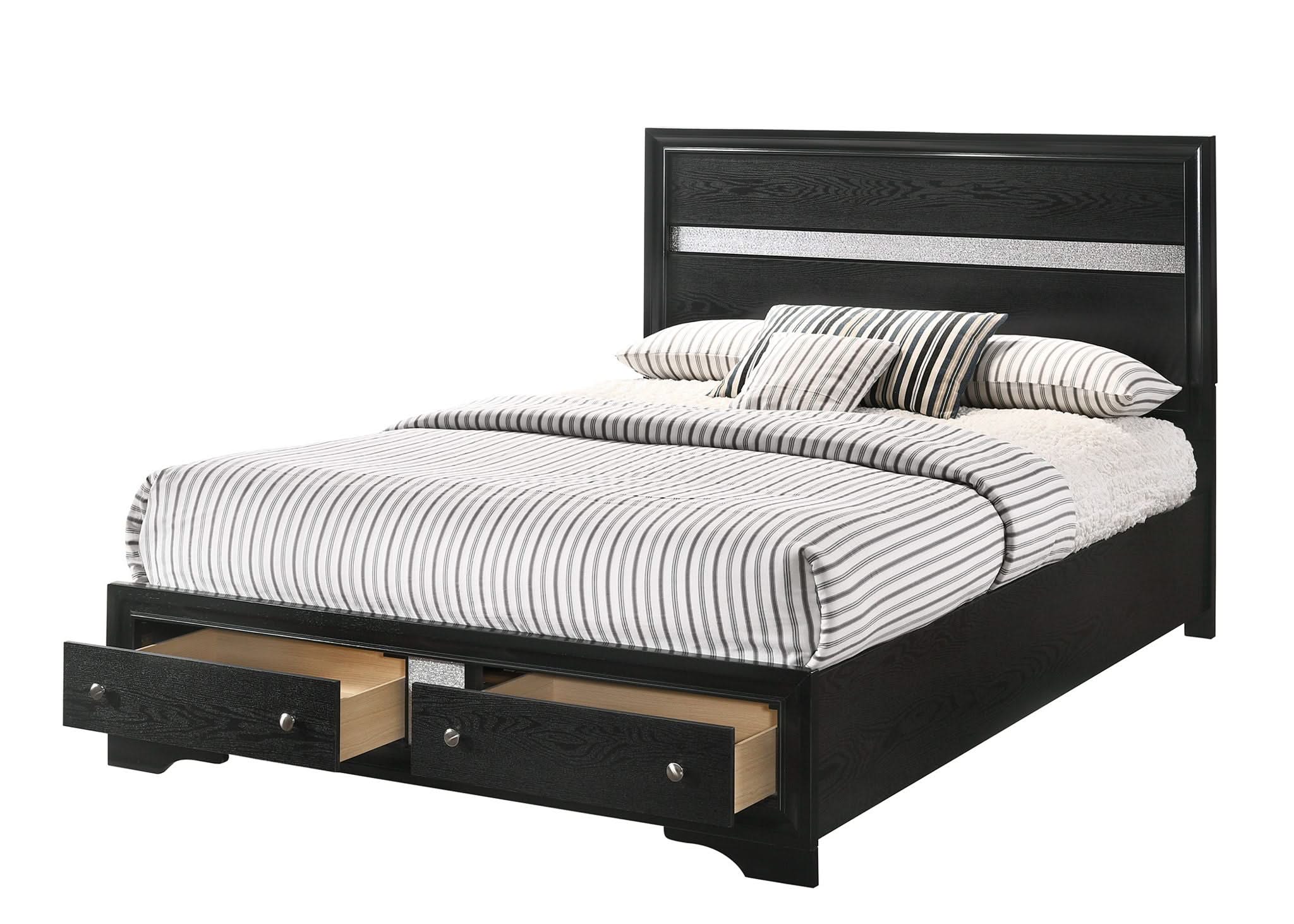 Regata - King 5 Piece Bedroom Set - Black - Image 4