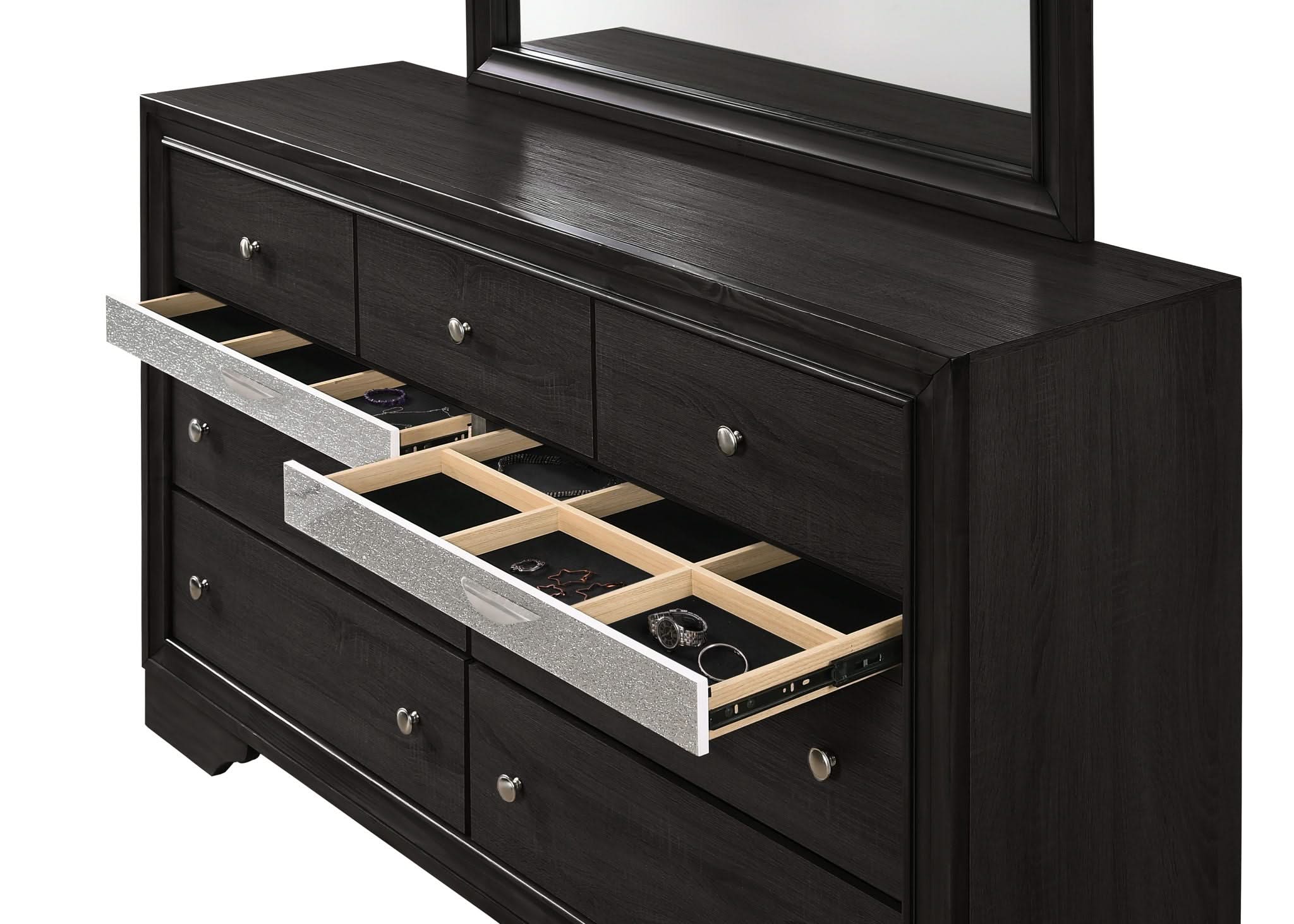 Regata - Queen 5 Piece Bedroom Set - Black - Image 4