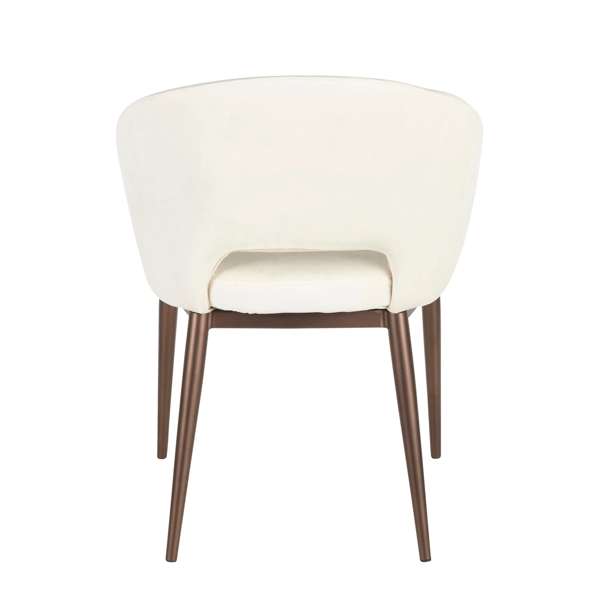 Renee - Contemporary Chair - Cream / Copper - Image 2