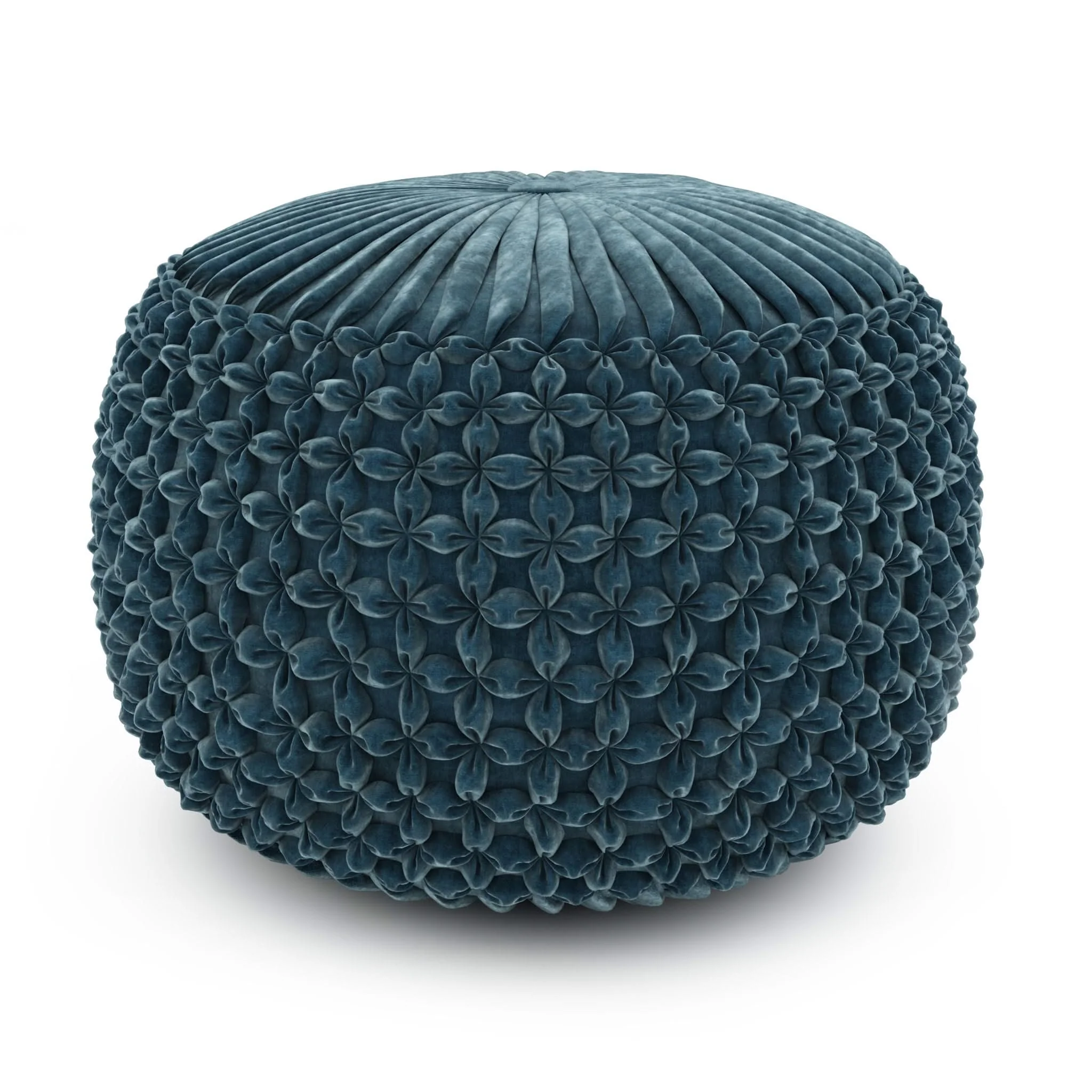 Renee - Handcrafted Round Pouf - Image 2