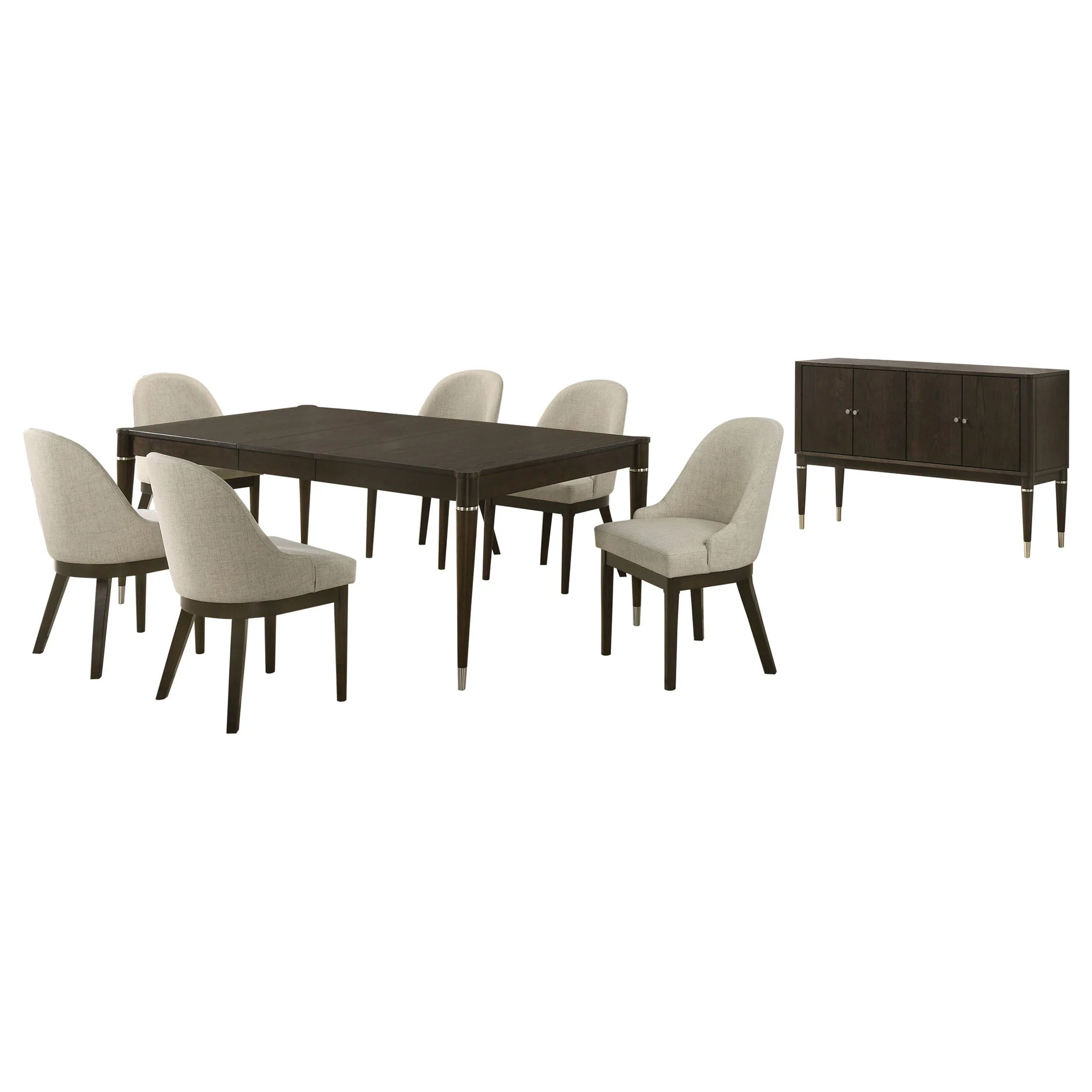 Reseda 8-piece Dining Set With Sideboard Ash Brown - Image 3