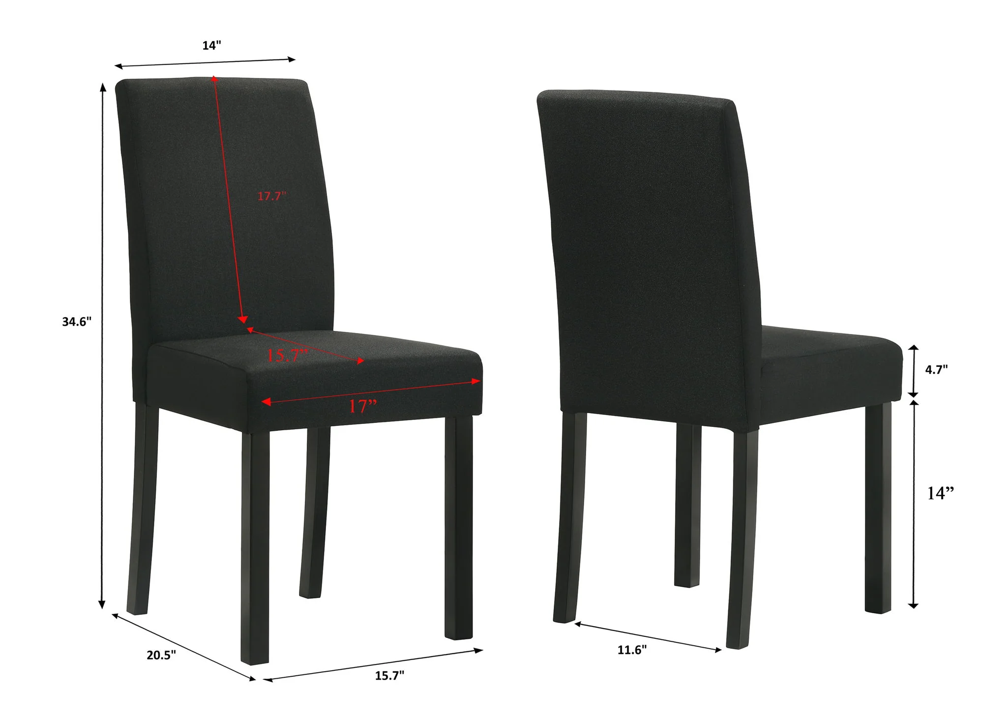 Resia - 5 Piece Dining Room Set - Black - Image 2