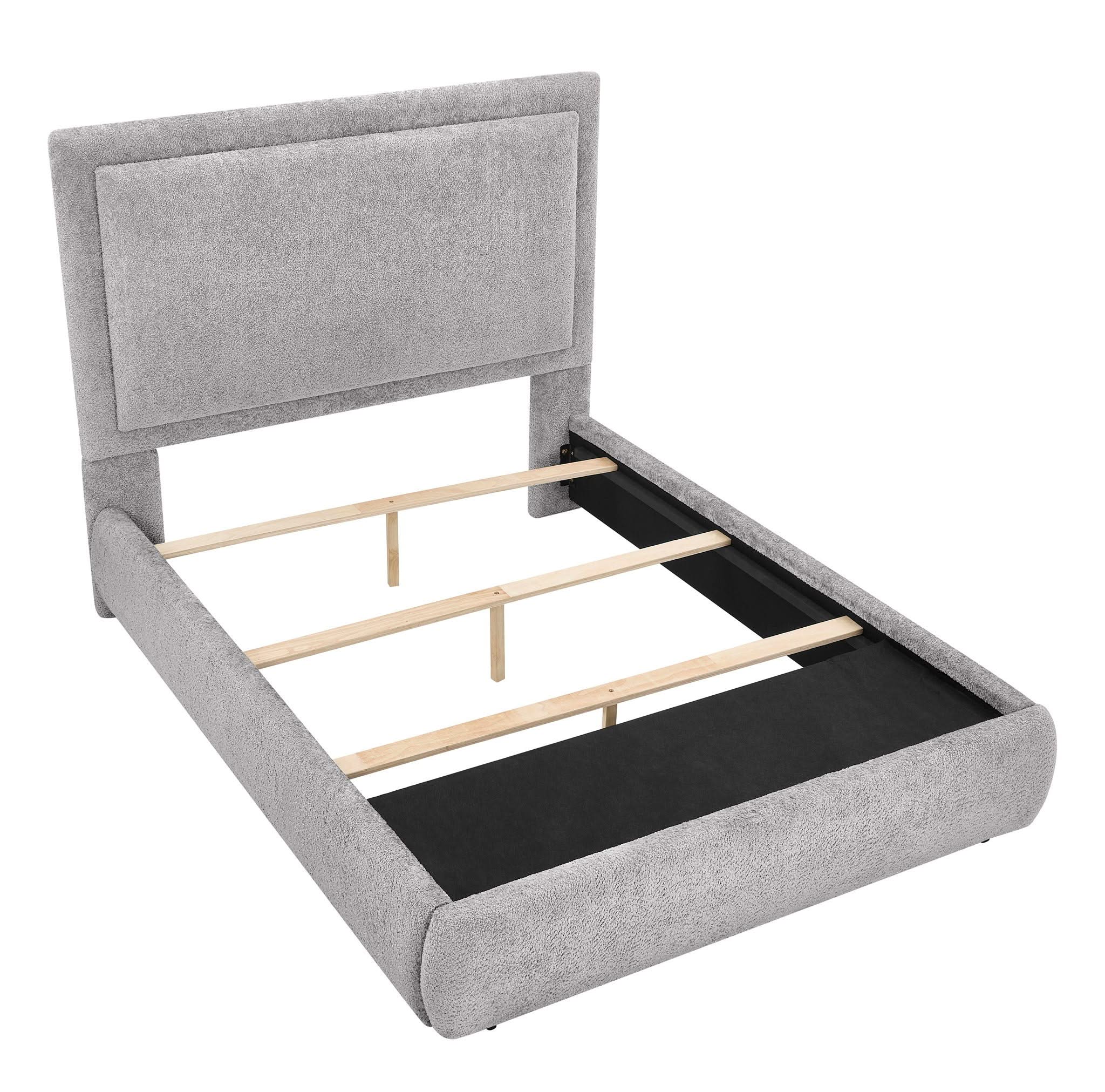 Reverie - Upholstered Queen Storage Bed - Pewter - Image 4