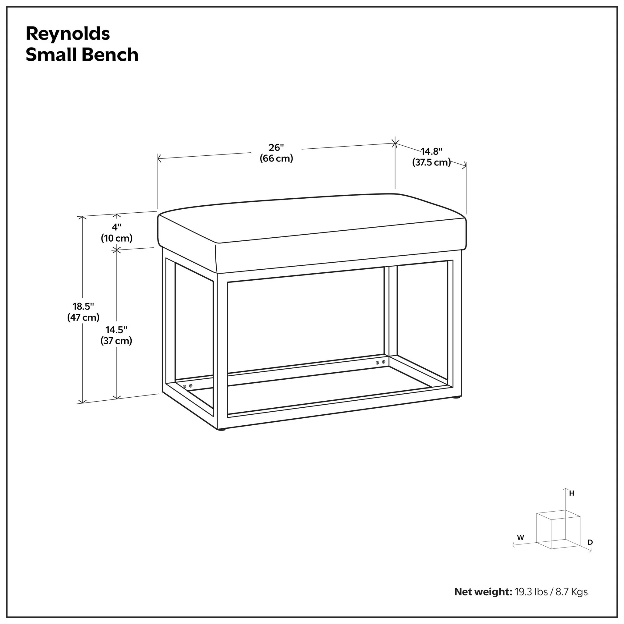 Reynolds - Contemporary Bench - Image 4