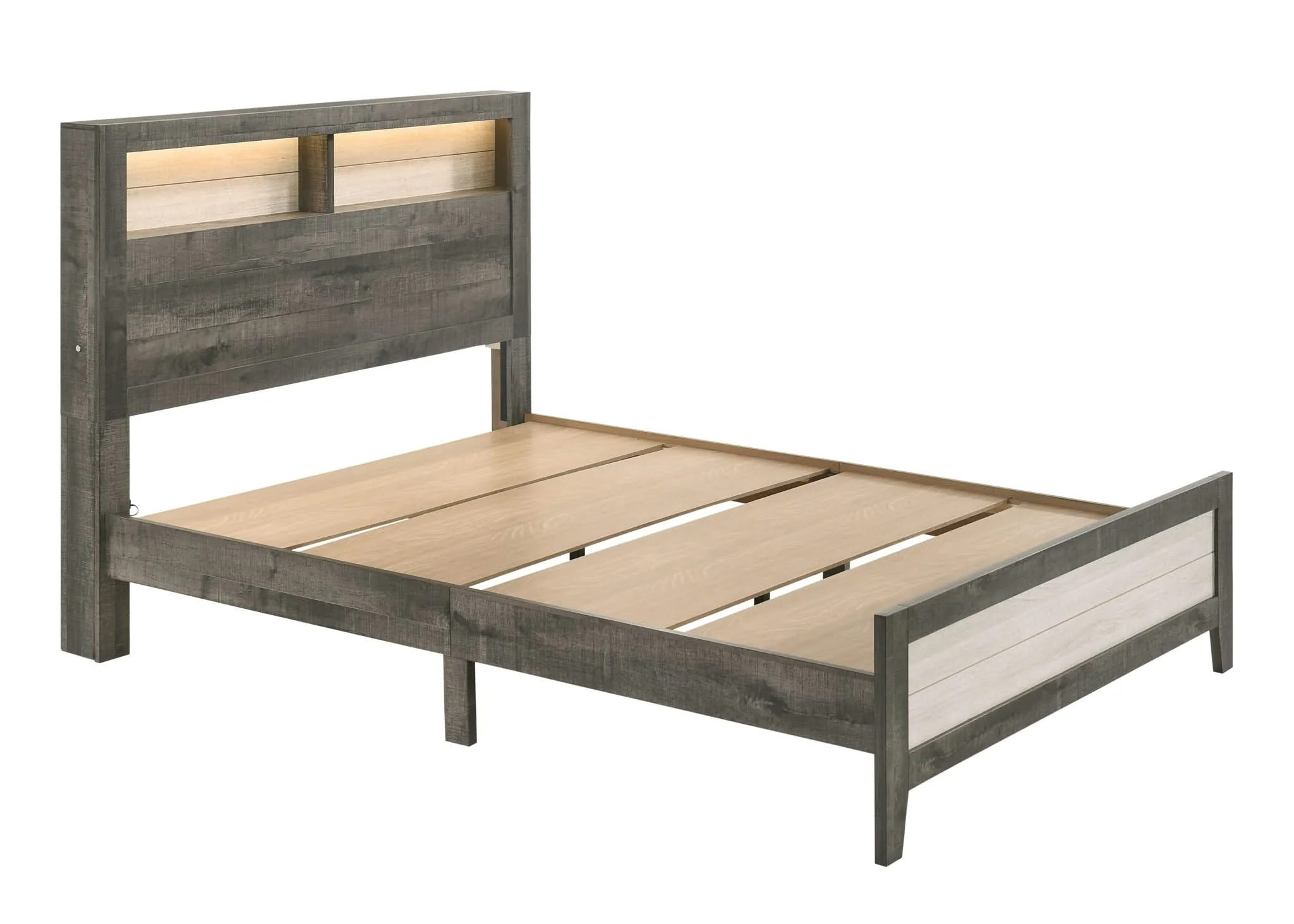 Rhett - Queen 4 Piece Bedroom Set - Chalk / Gray - Image 2