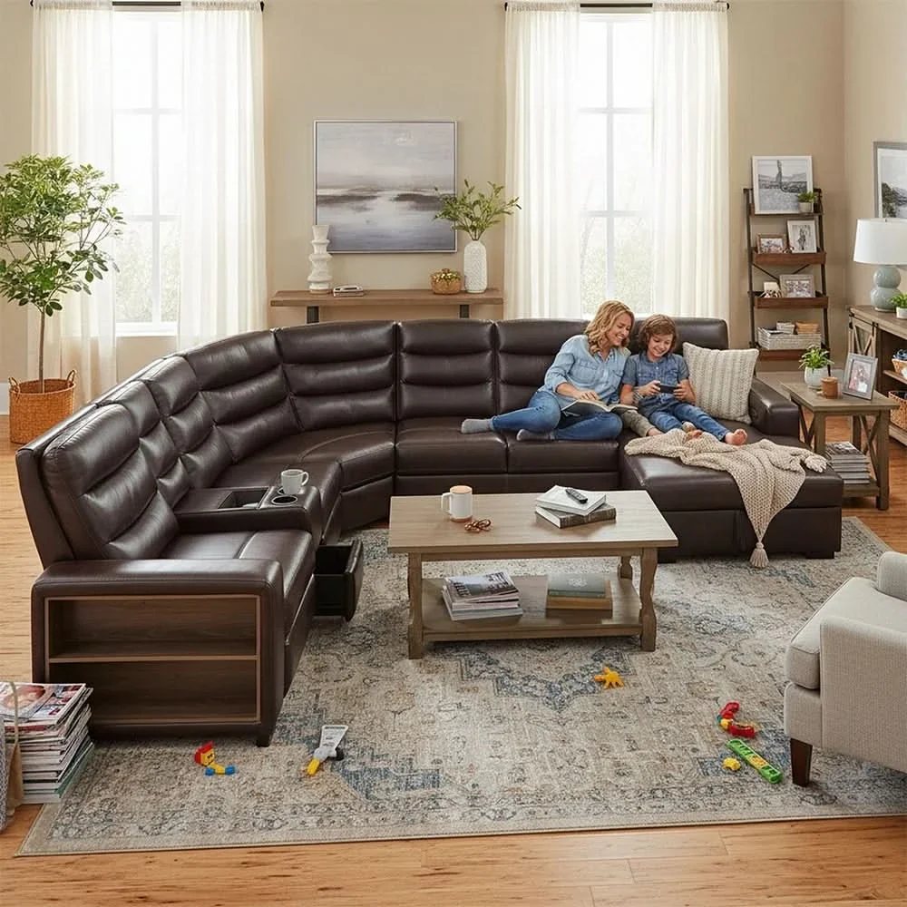Rhodes Power 6PC Functional Sectional with Reclining Seats, Storage & Console - Image 2
