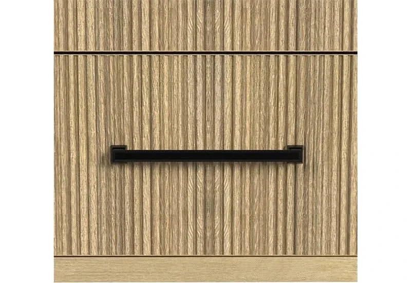 Ridgemont Natural 5-Drawer Chest with Rounded Corners and Sleek Metal Handles - Image 4