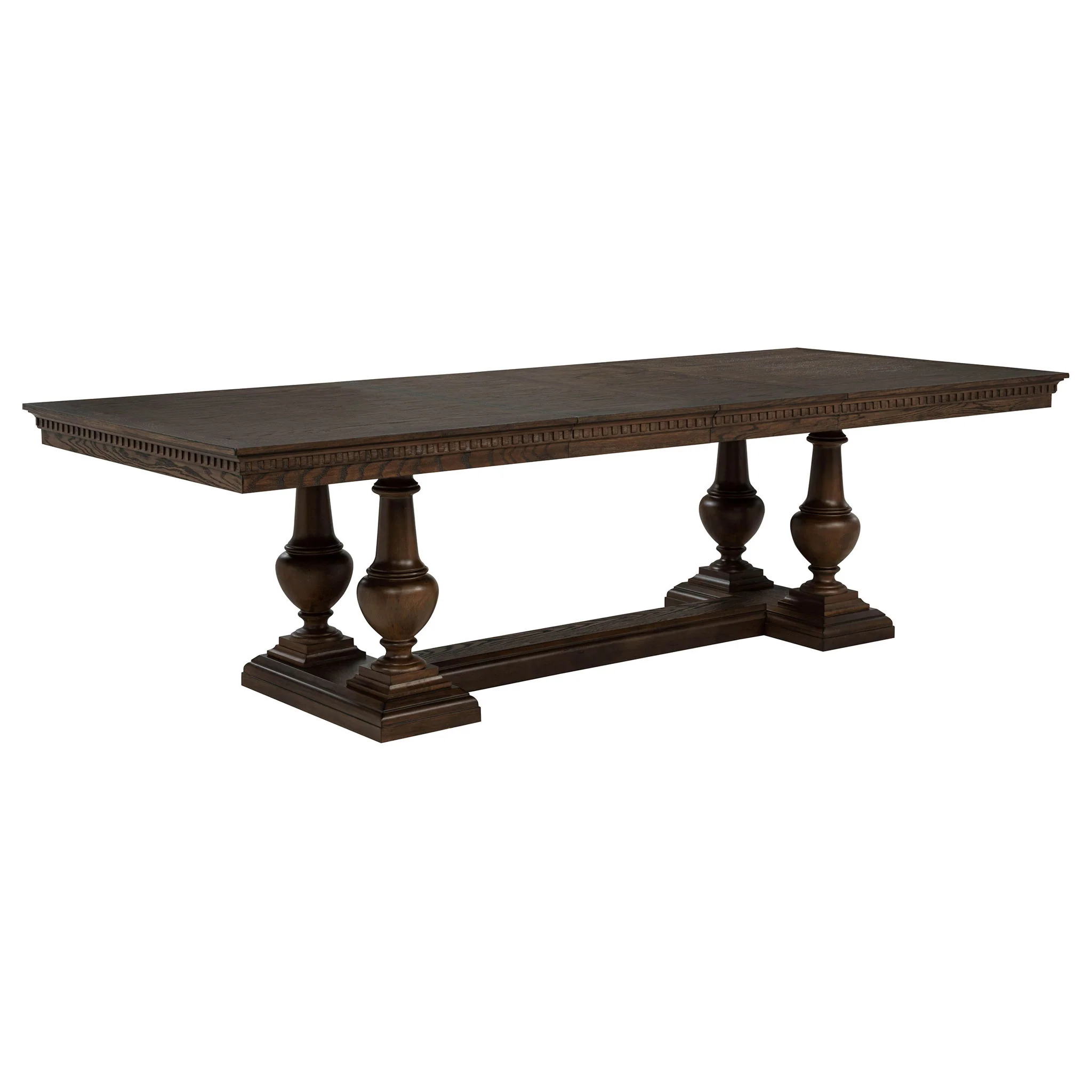 Ridgewell 7-piece Rectangular Trestle Dining Set Dark Oak - Image 3