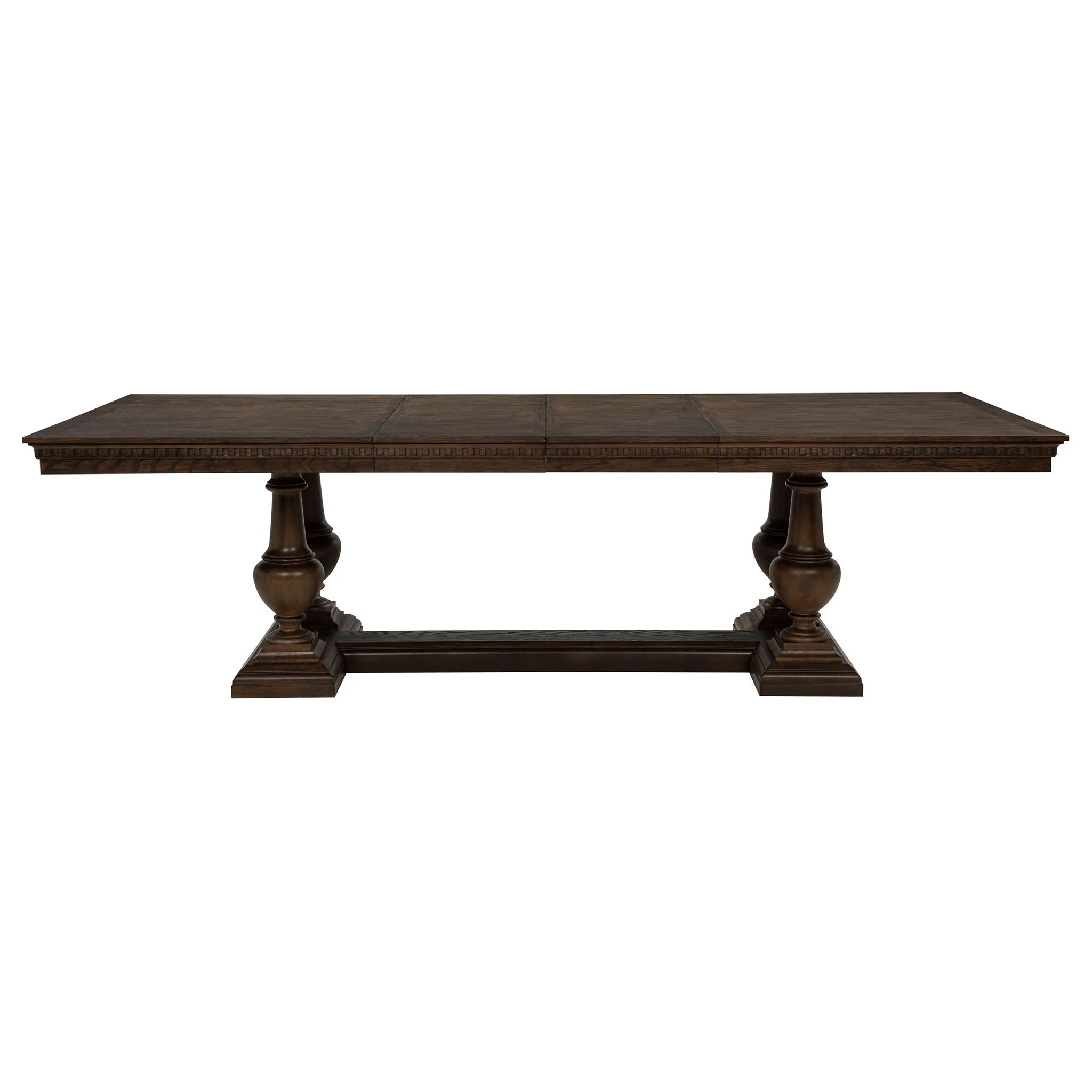 Ridgewell Rectangular Trestle Dining Table Dark Oak - Image 4