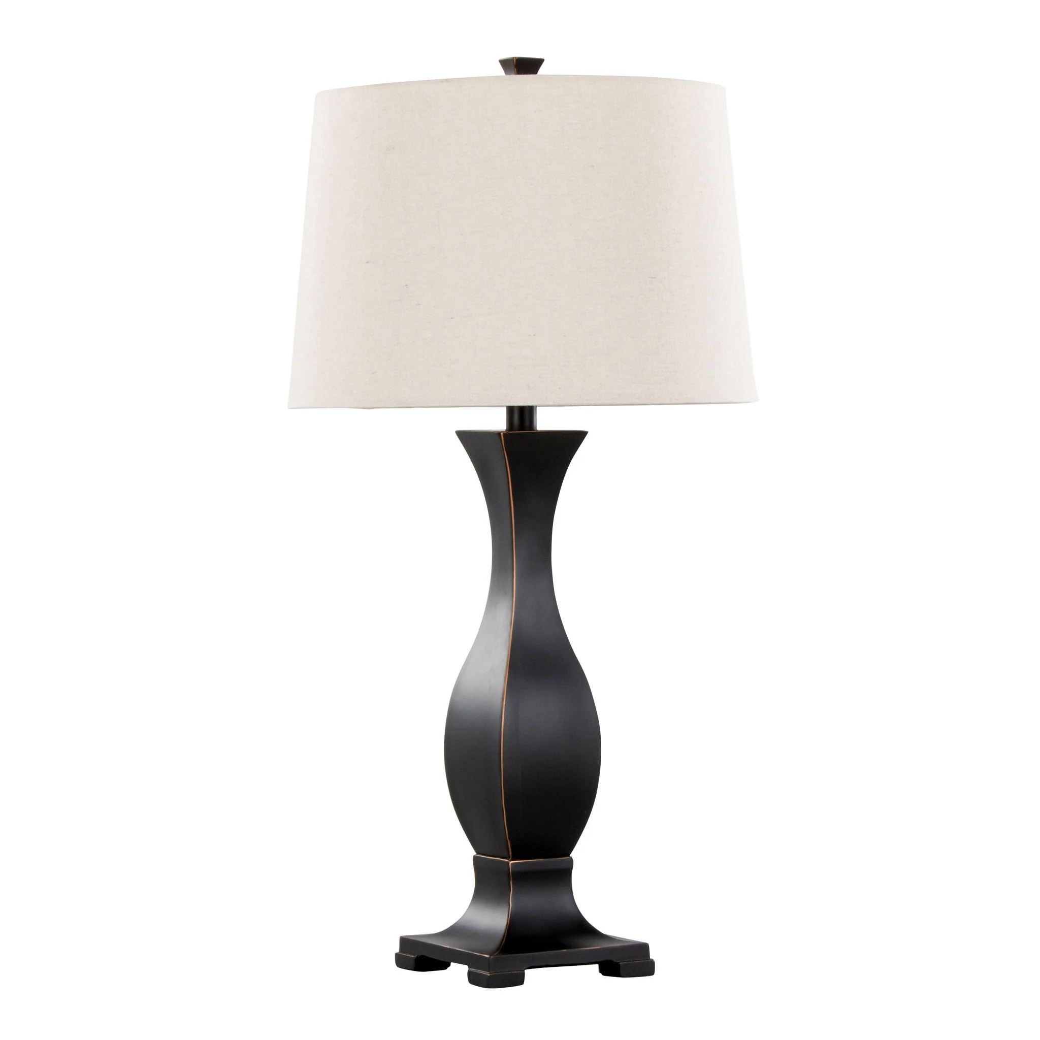 Riley - Contemporary Table Lamp (Set of 2) - Oil Rubbed Bronze / Oat - Image 4