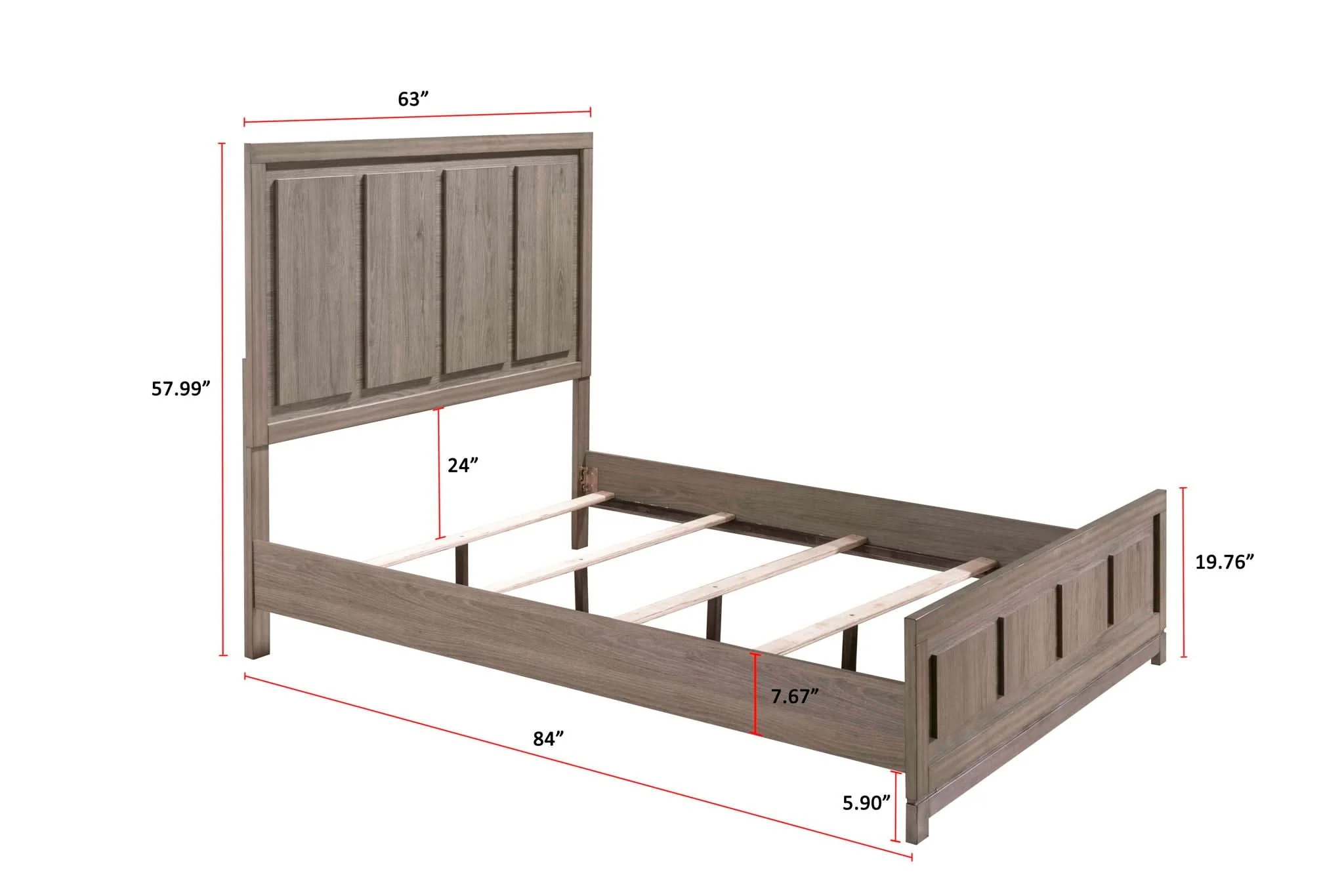 River - Queen Bed - Light Brown - Image 3
