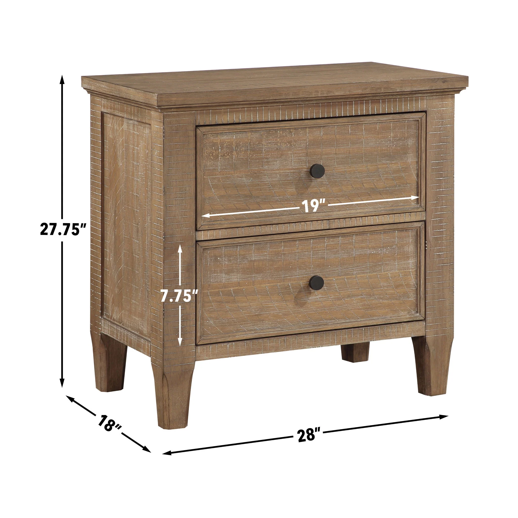 Riverdale - 2 Drawer Nightstand - Dark Brown - Image 4