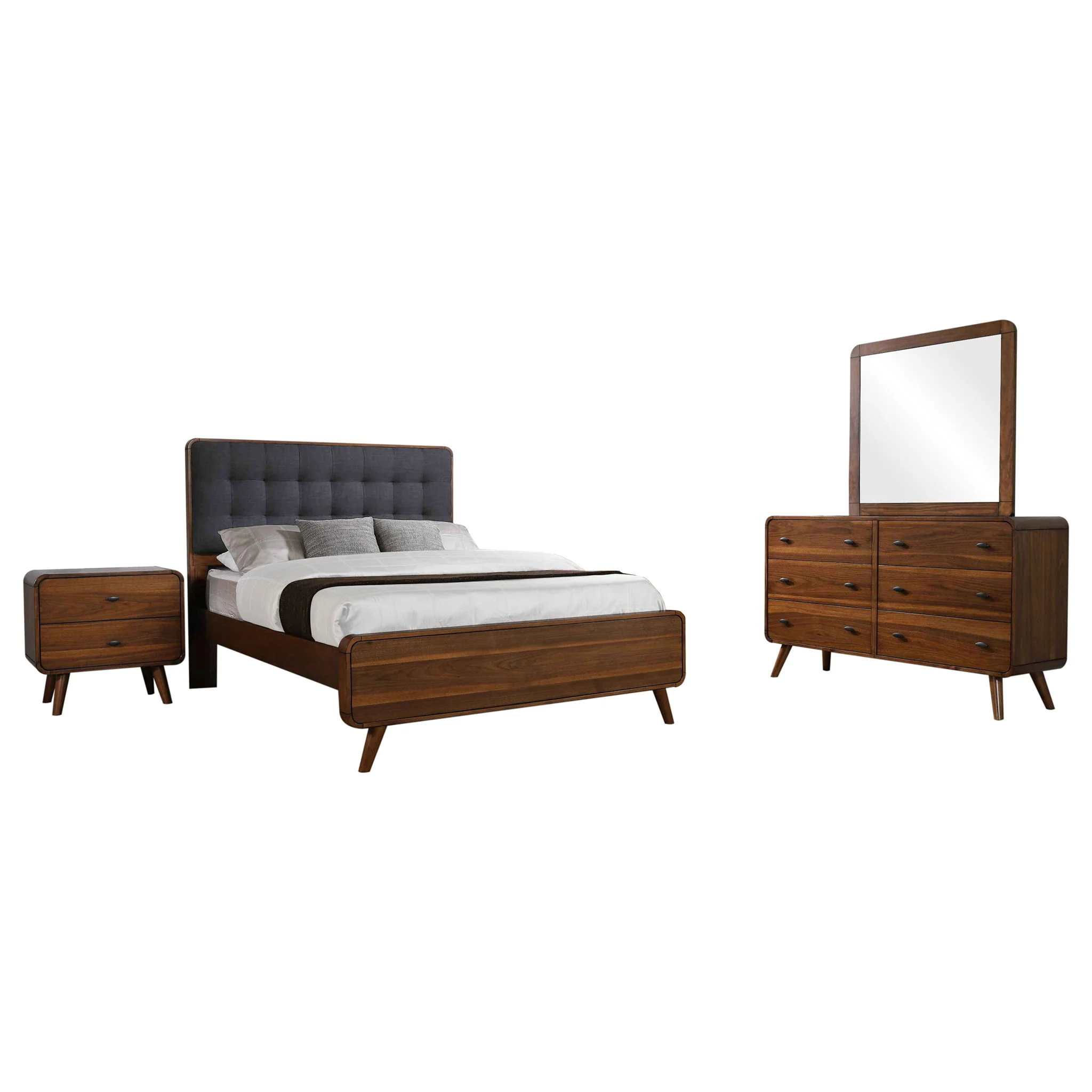 Robyn 4-piece California King Bedroom Set Dark Walnut - Image 4