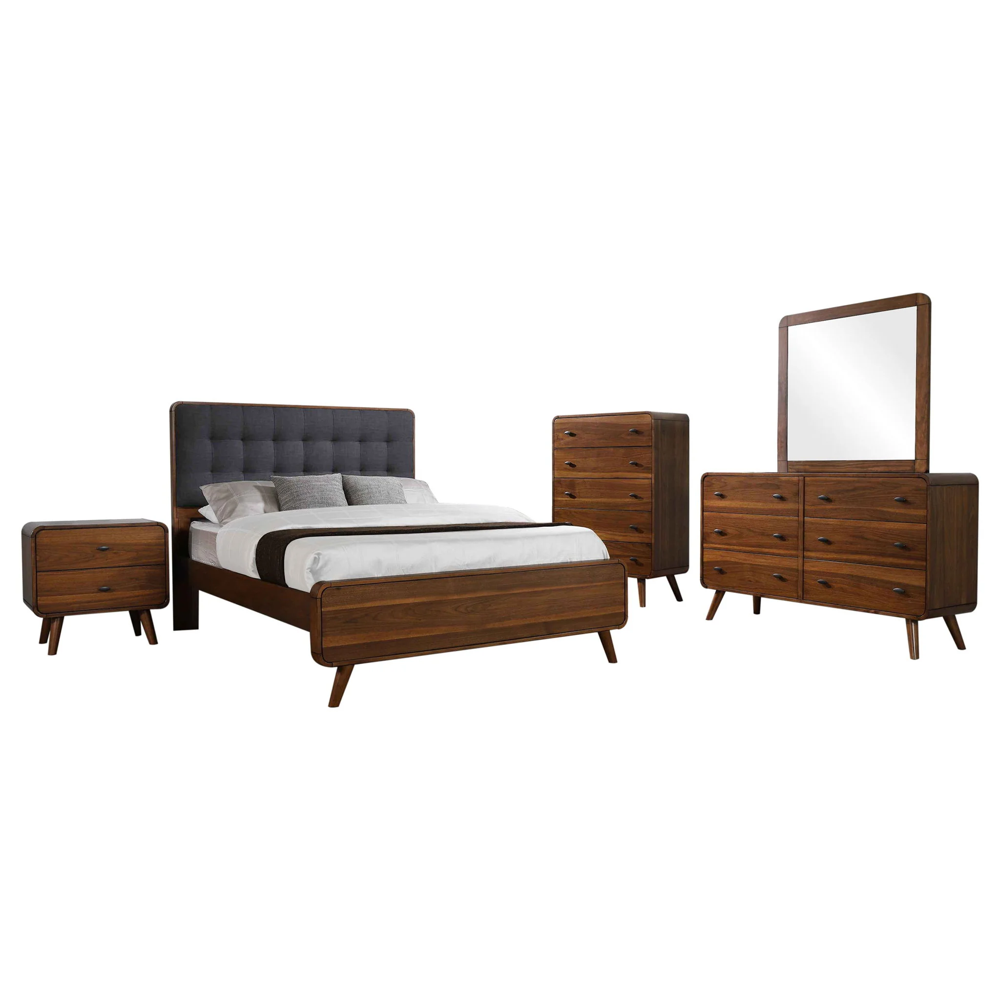 Robyn 5-piece Eastern King Bedroom Set Dark Walnut - Image 4