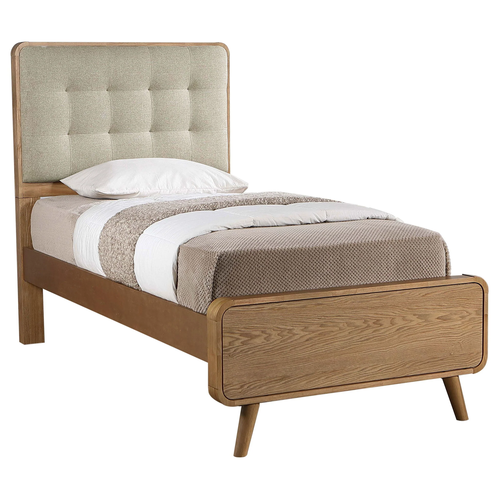 Robyn Wood Twin Platform Bed Light Ash - Image 2