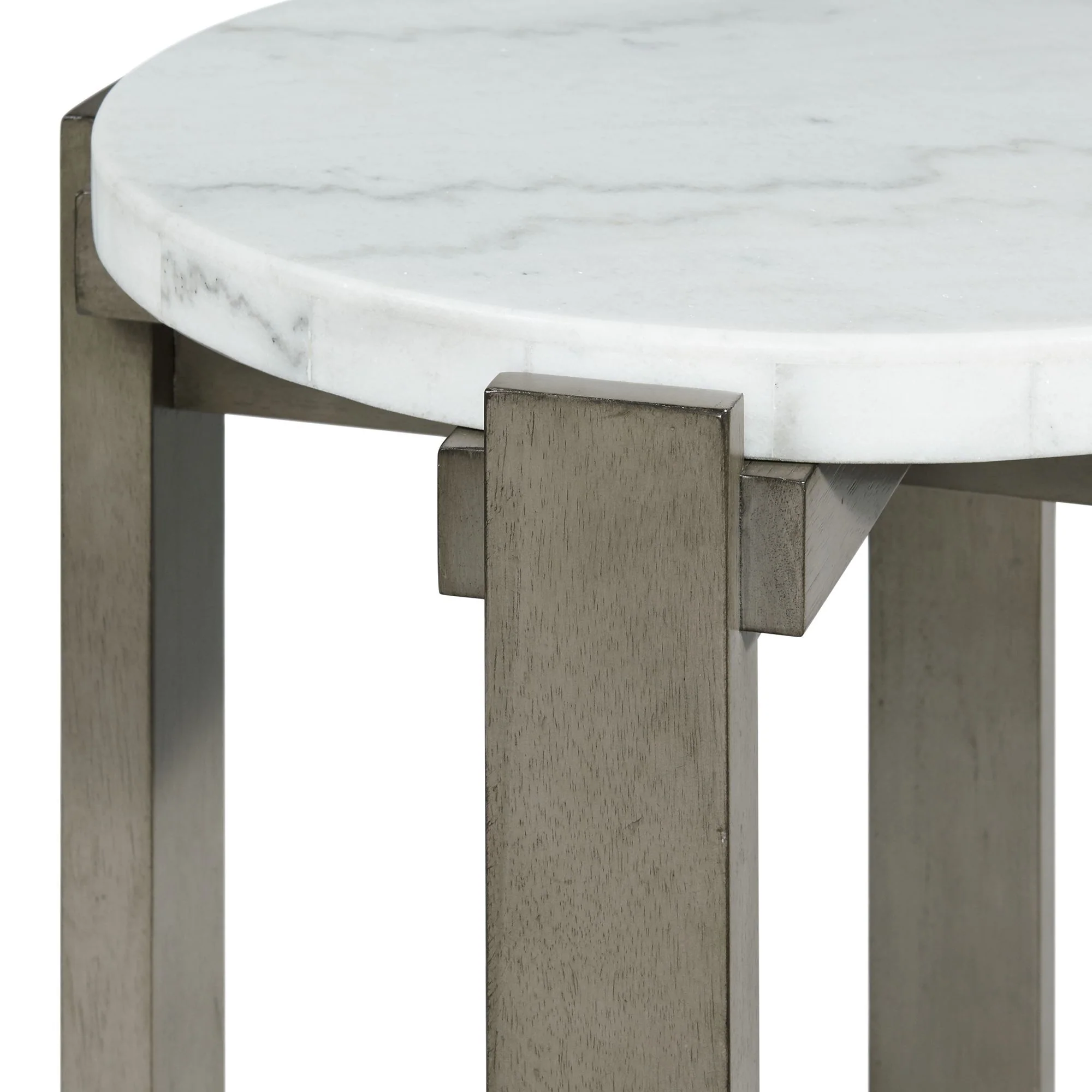 Rosamel - Round End Table - Gray - Image 2