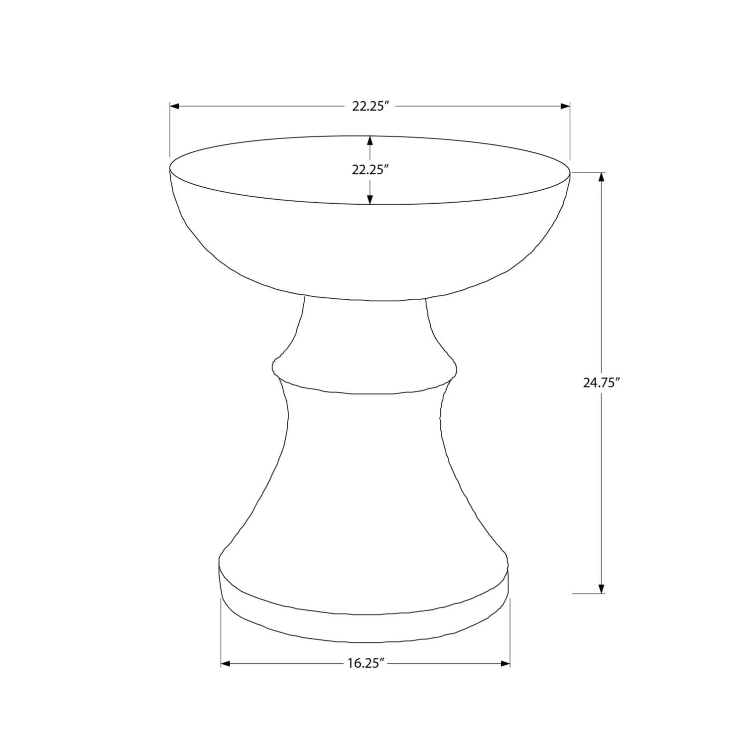 Round Accent Table, Indoor Outdoor - Black - Image 3