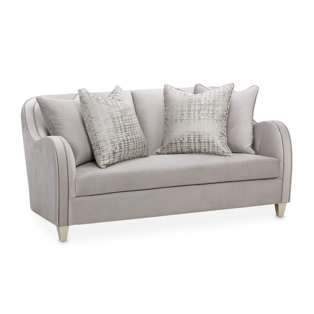 Roxbury Park - Velvet Loveseat - Steel / Slate - Image 3