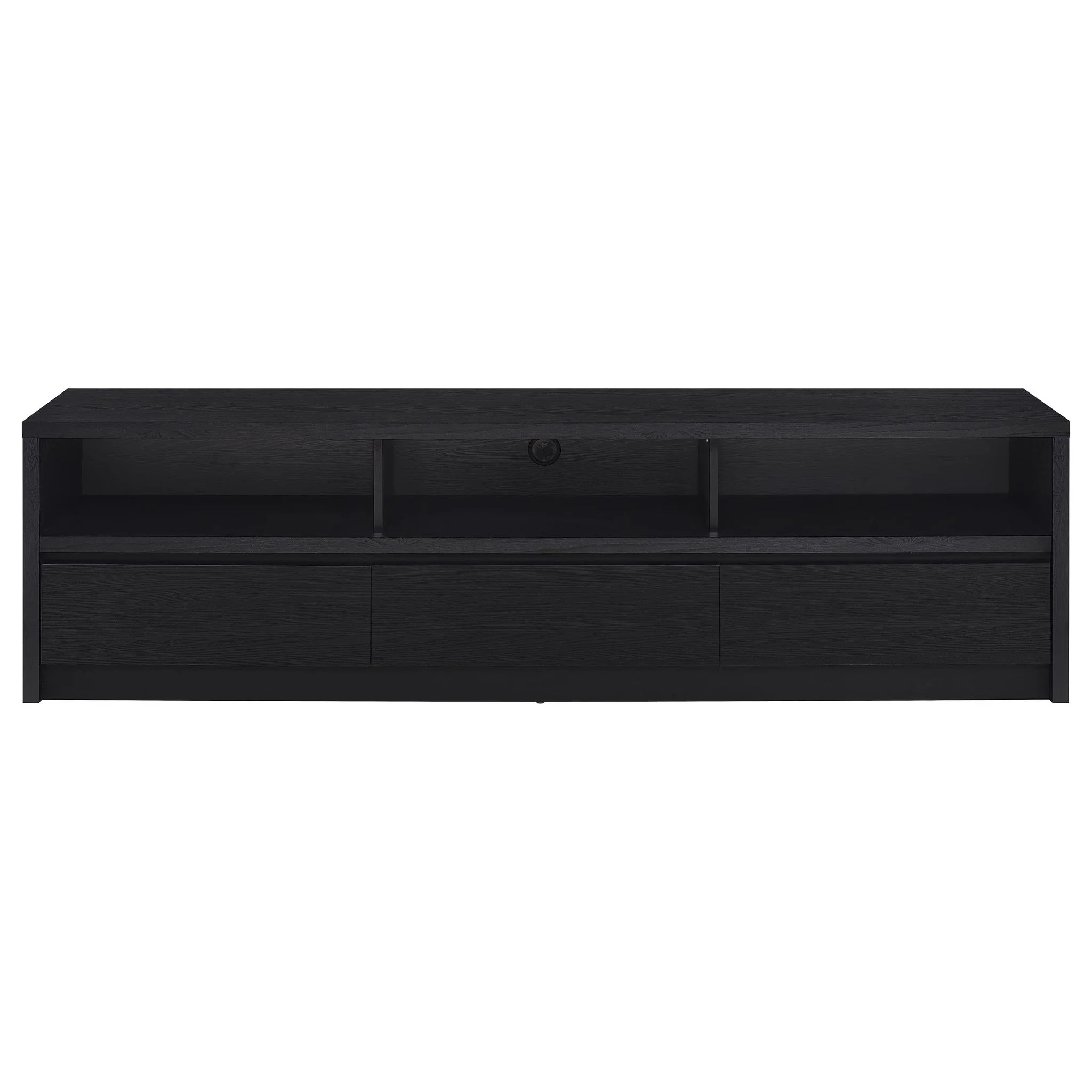Rutland 78-inch 3-drawer TV Stand Media Console Black - Image 3