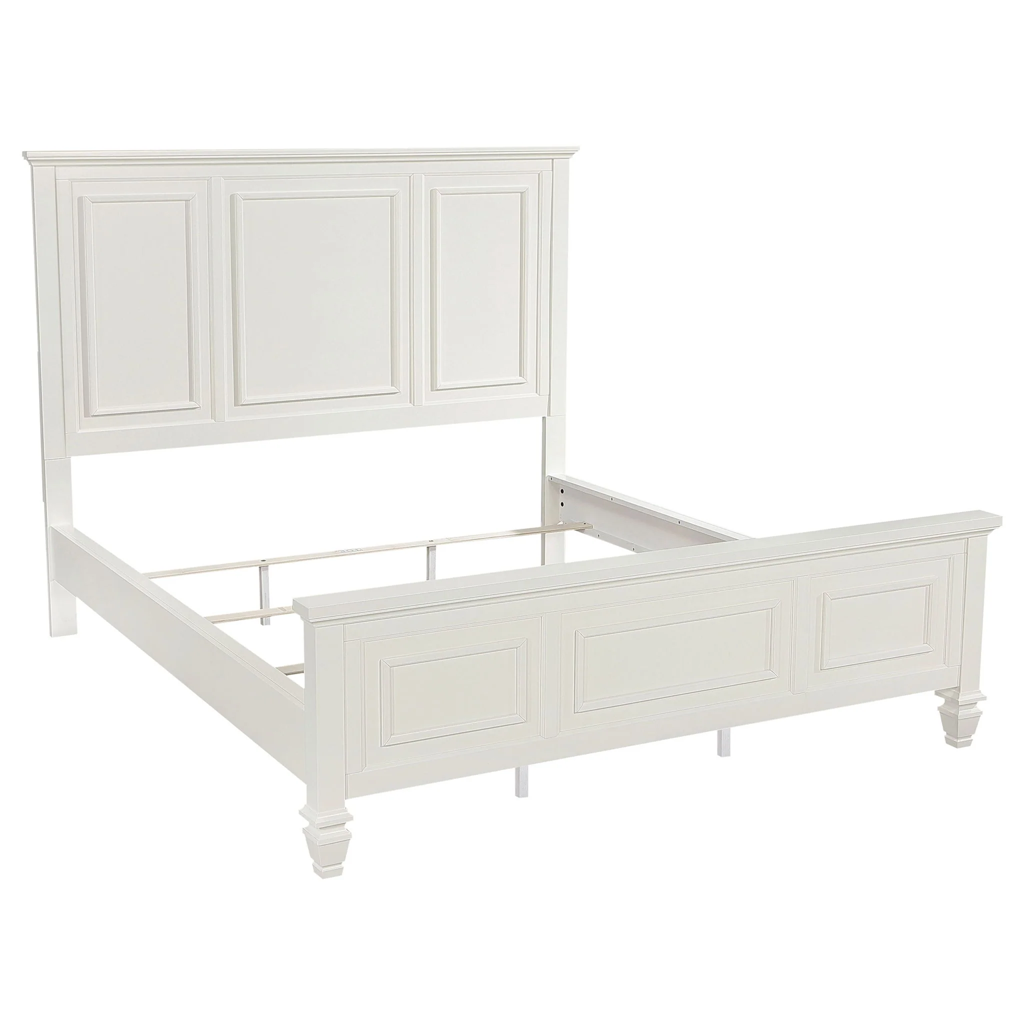 Sandy Beach 5-piece California King Bedroom Set Cream White - Image 4