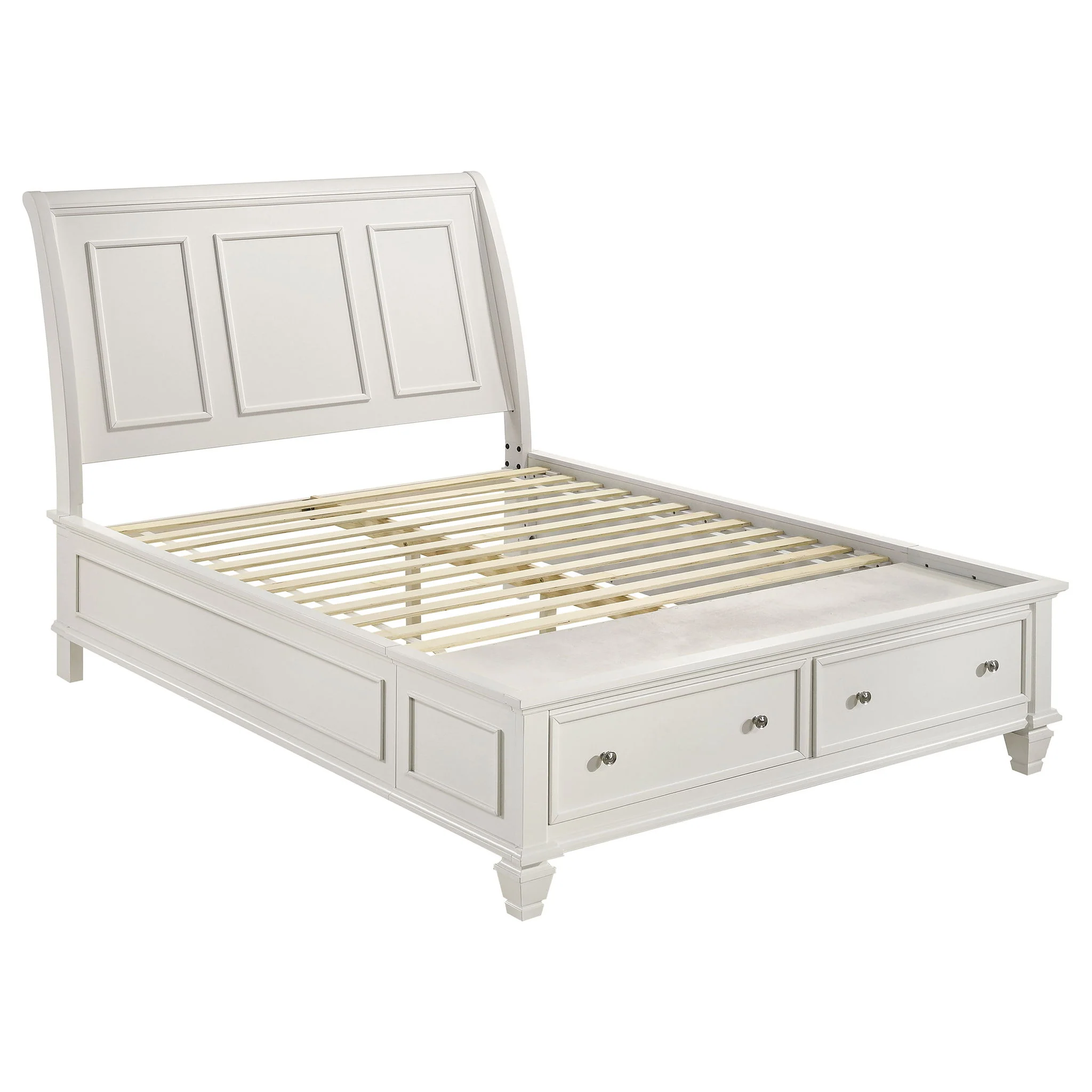 Sandy Beach 5-piece Queen Bedroom Set Cream White - Image 4