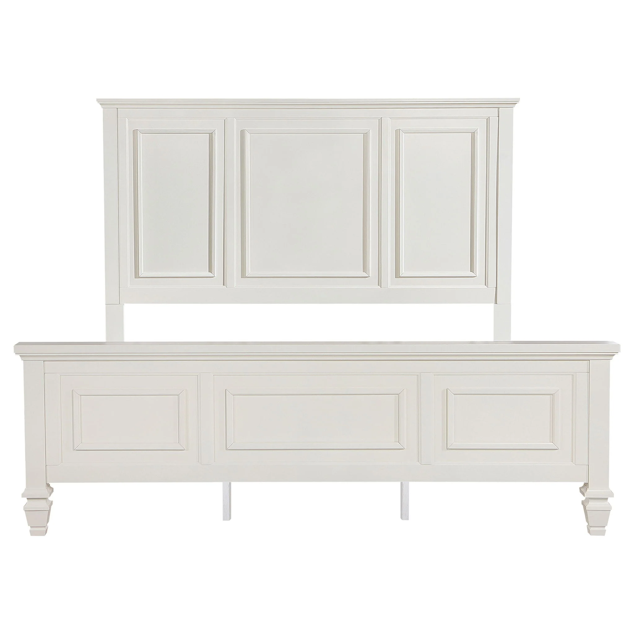 Sandy Beach 63-inch California King Panel Bed Cream White - Image 4