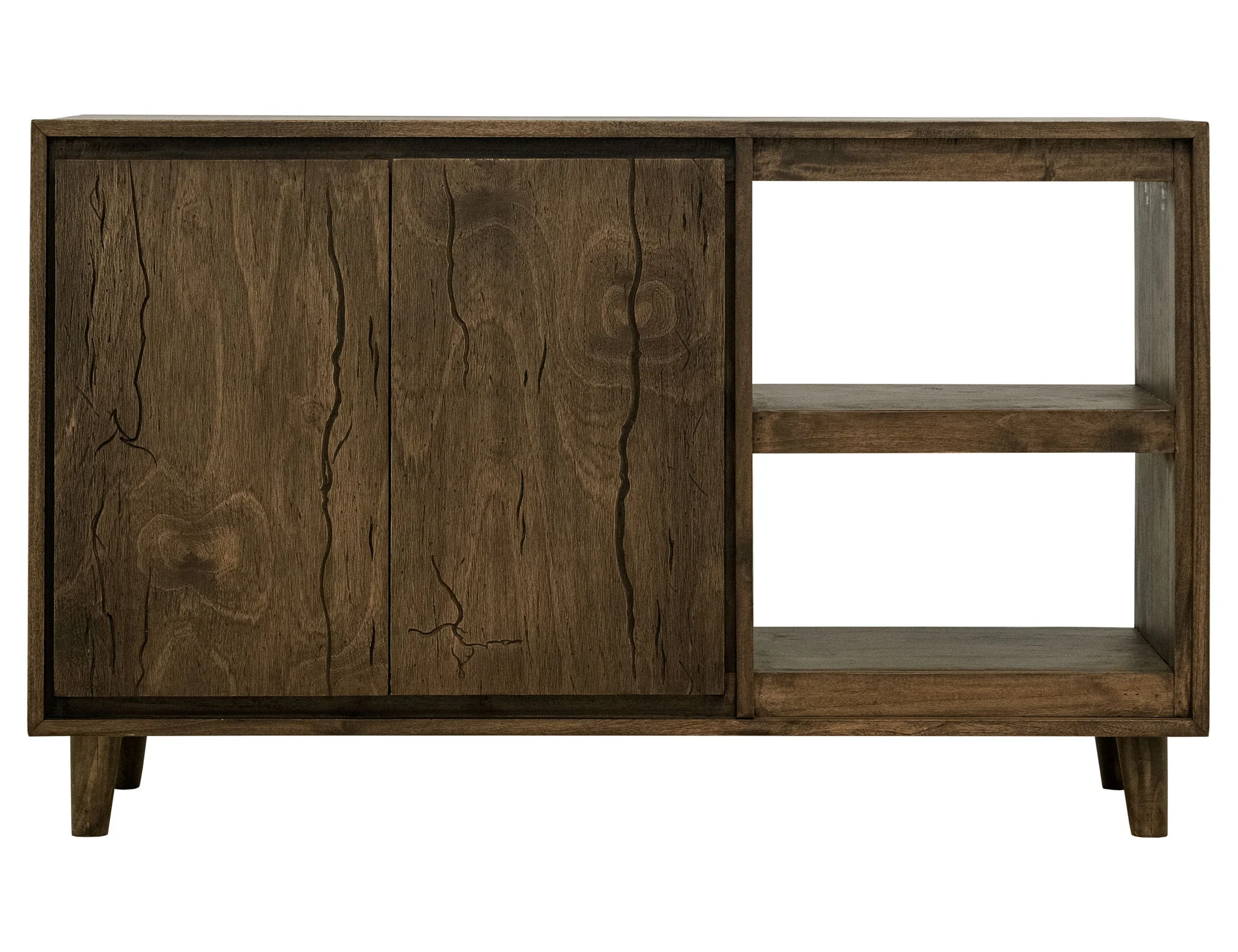 Savia - 2 Door Wood TV Stand - Brown - Image 4