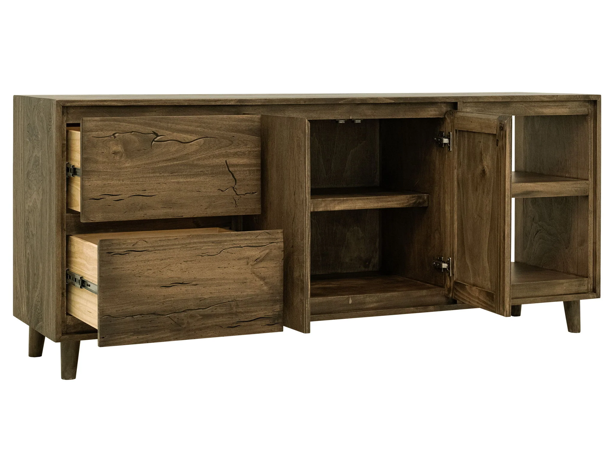 Savia - 3 Drawer & 2 Door TV Stand - Brown - Image 4