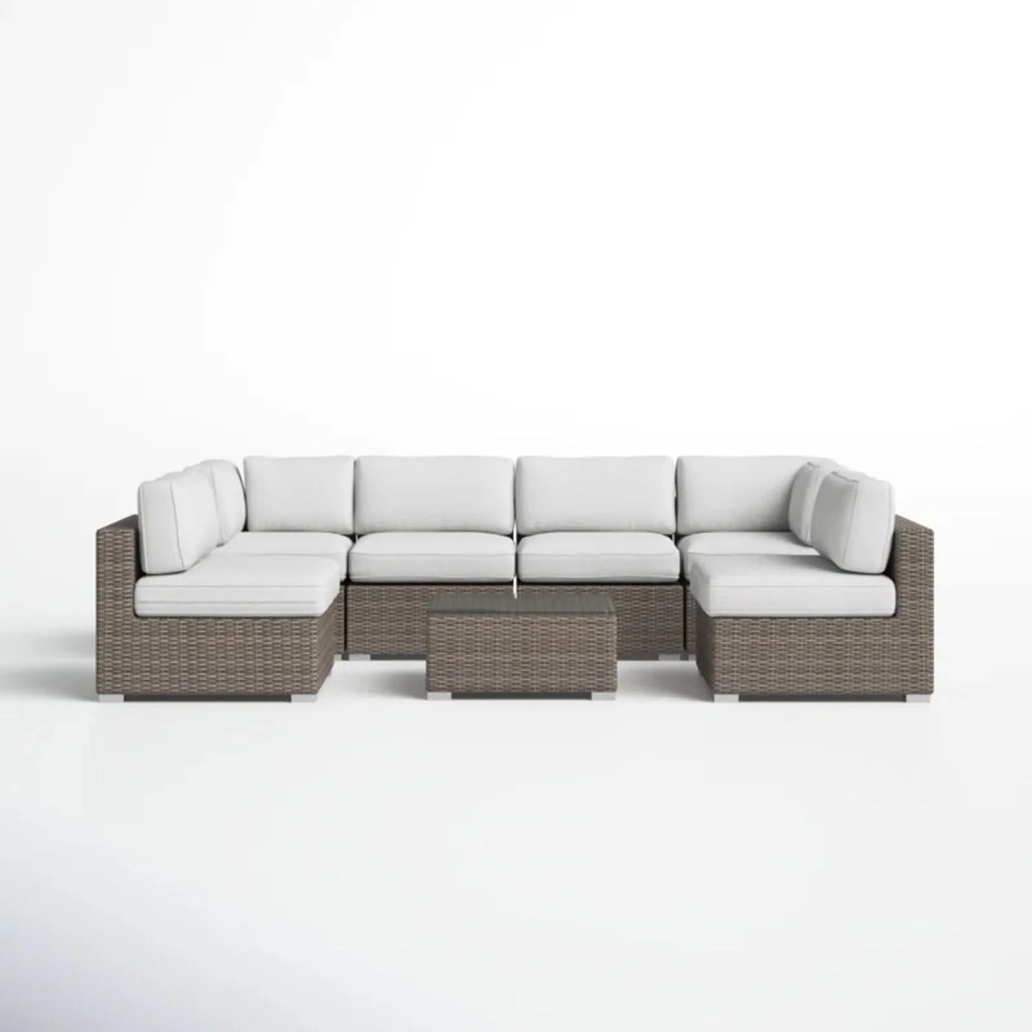 Seating Set With Cushions Handcrafted Wicker Design - Image 16