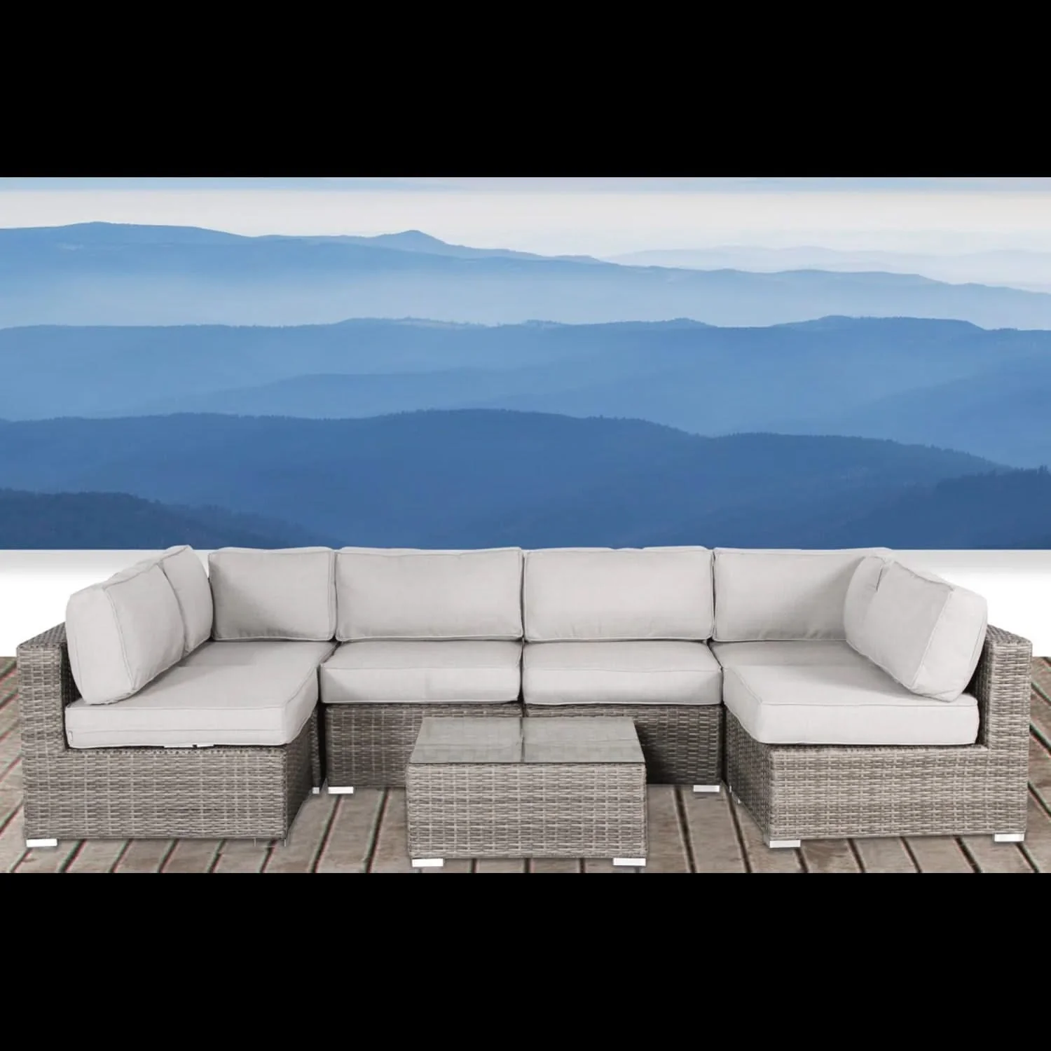 Seating Set With Cushions Handcrafted Wicker Design - Image 39